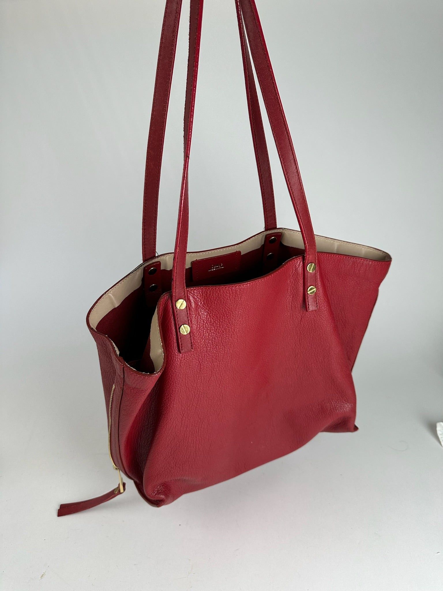 Chloe Vintage Prada Leather Shopper Red Size ONE SIZE - 4 Thumbnail