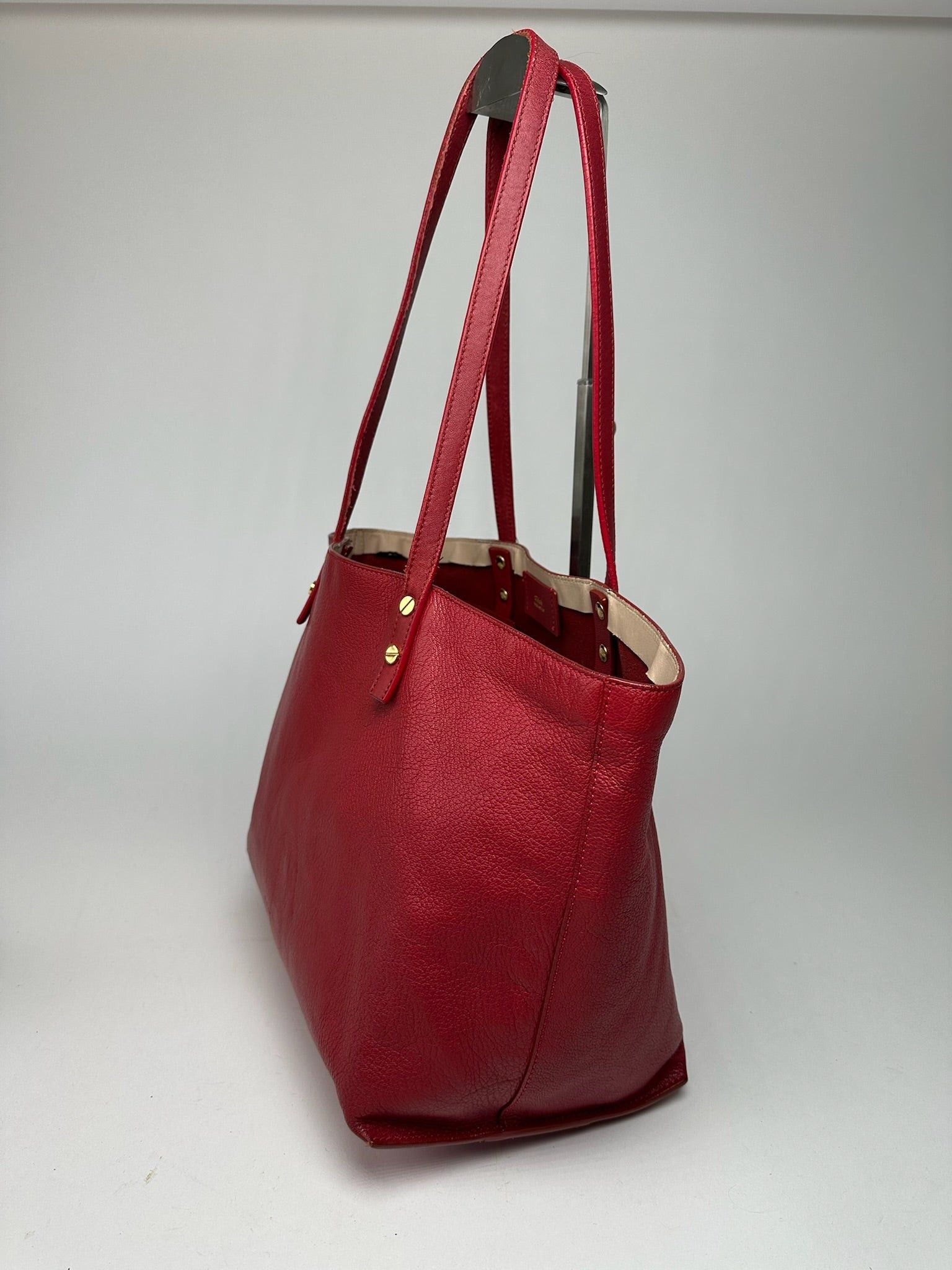 Chloe Vintage Prada Leather Shopper Red Size ONE SIZE - 13 Thumbnail