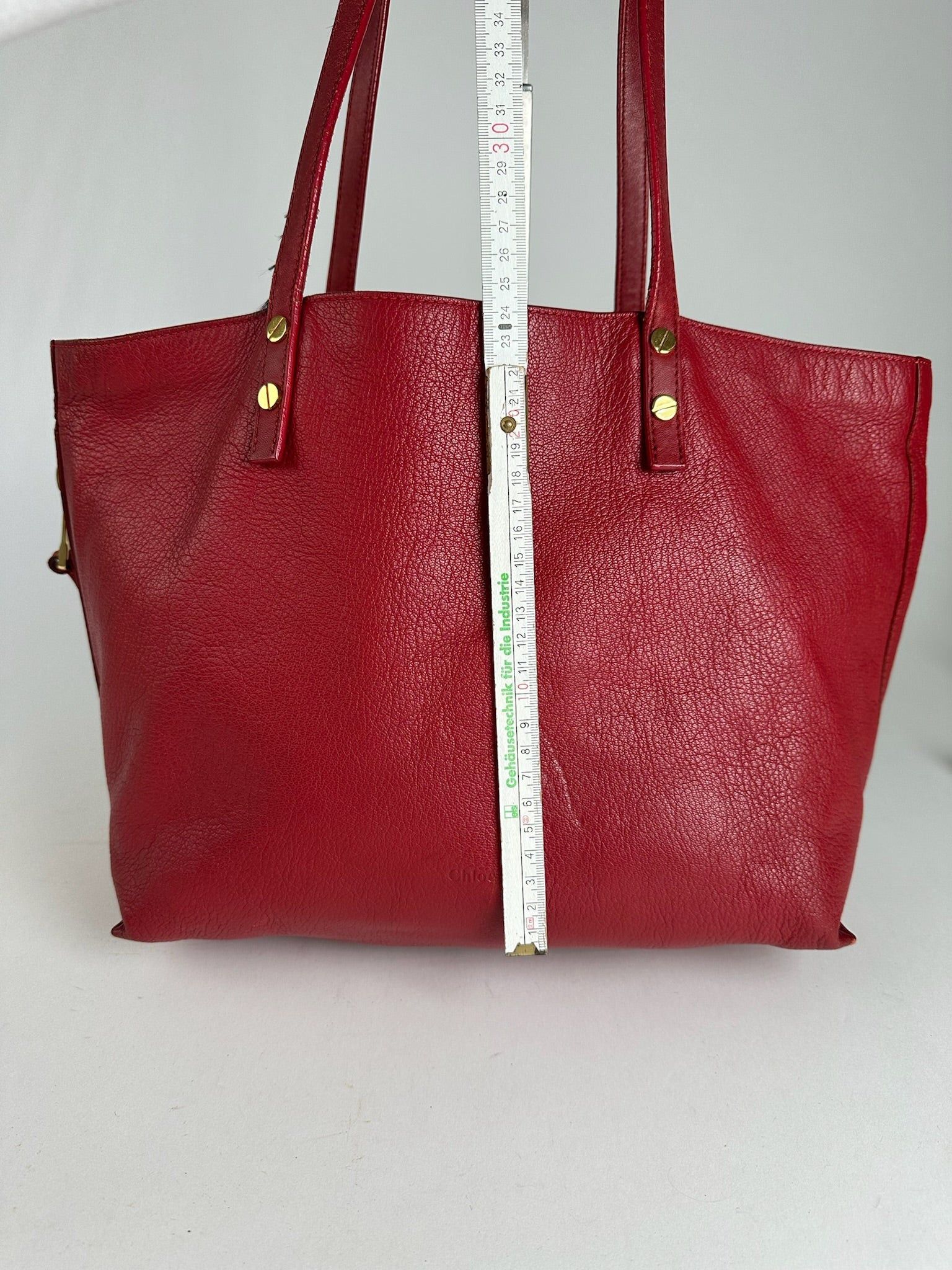 Chloe Vintage Prada Leather Shopper Red Size ONE SIZE - 11 Thumbnail