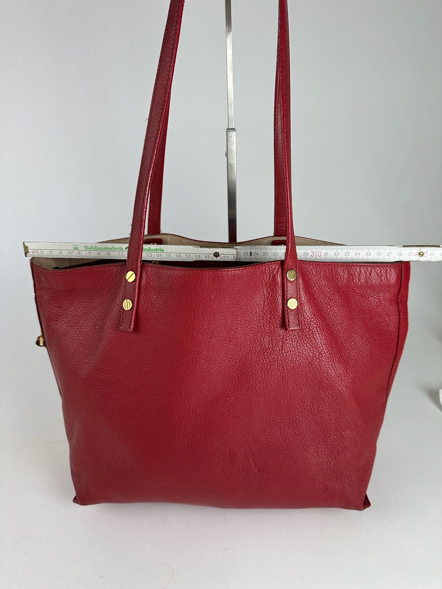 Chloe Vintage Prada Leather Shopper Red Size ONE SIZE - 12 Thumbnail