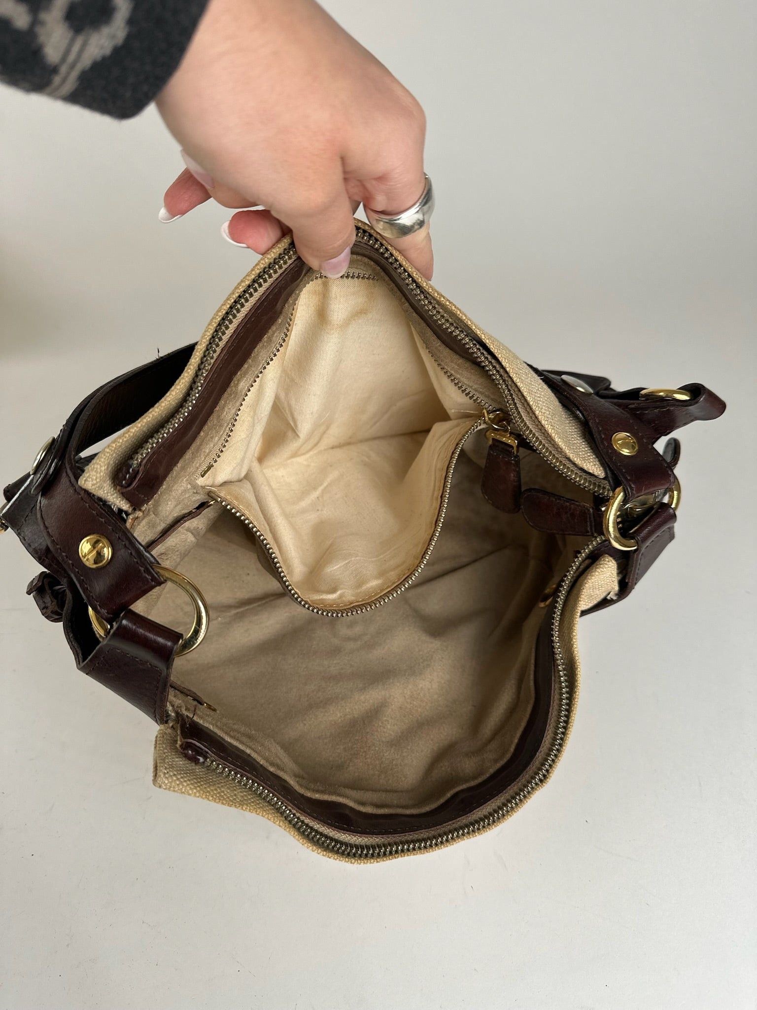 Marni Vintage Handbag Beige Brown Size ONE SIZE - 5 Thumbnail