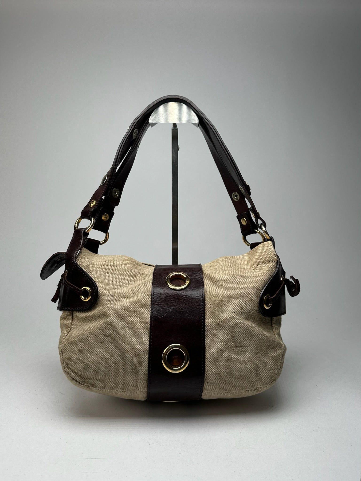 Marni Vintage Handbag Beige Brown Size ONE SIZE - 2 Thumbnail