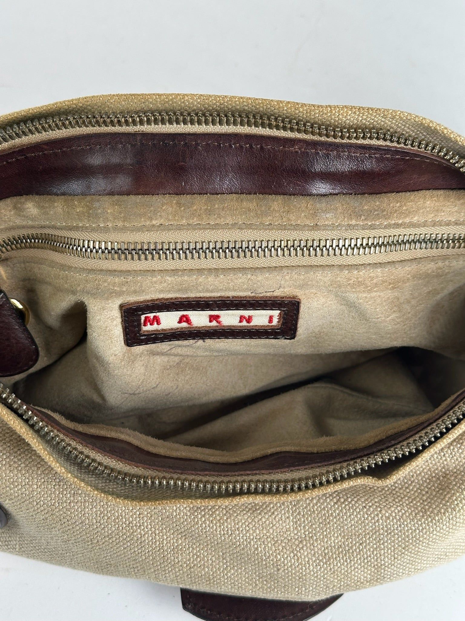 Marni Vintage Handbag Beige Brown Size ONE SIZE - 15 Thumbnail