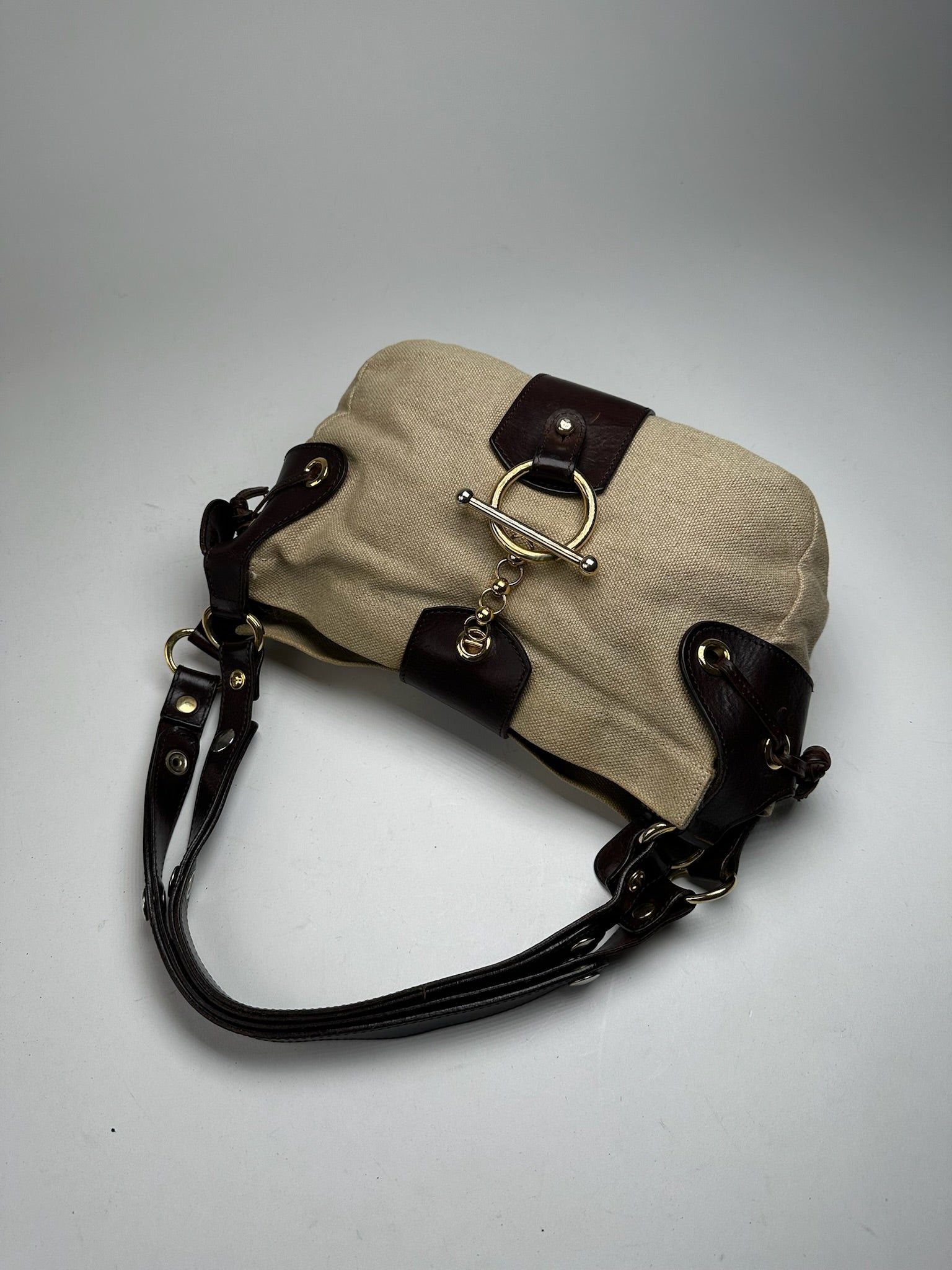 Marni Vintage Handbag Beige Brown Size ONE SIZE - 9 Thumbnail