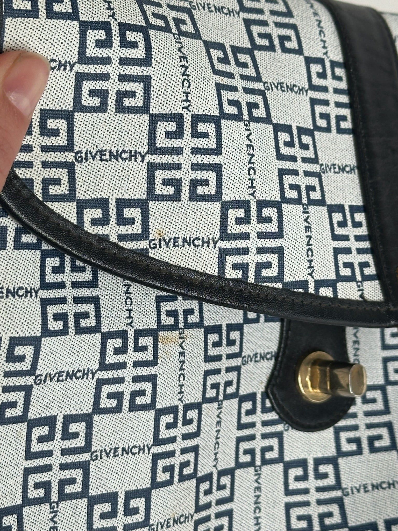 Givenchy Vintage 4G leather bag navy white Size ONE SIZE - 6 Thumbnail