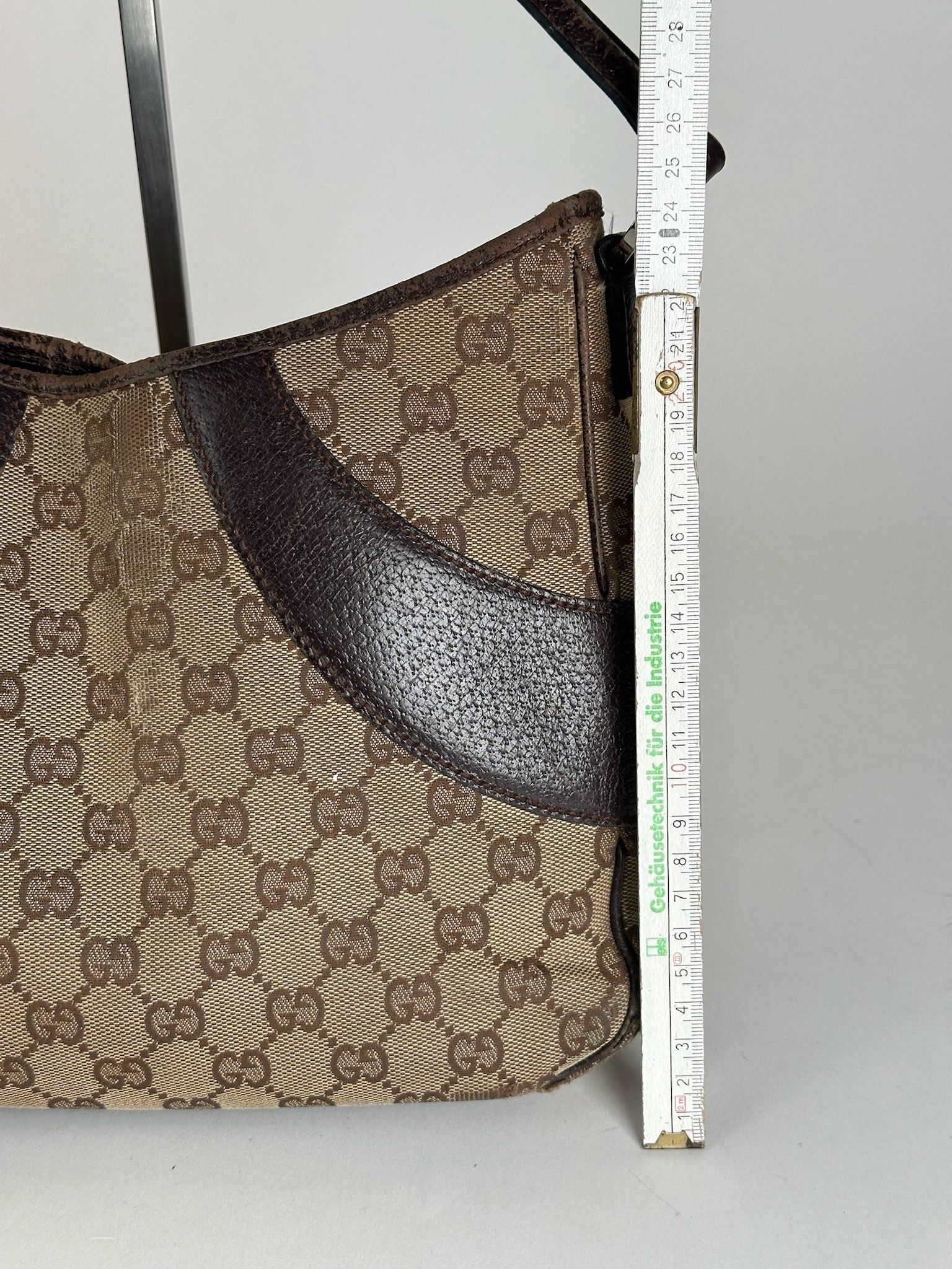 Gucci Vintage Canvas Mongram Handbag beige brown Size ONE SIZE - 15 Thumbnail