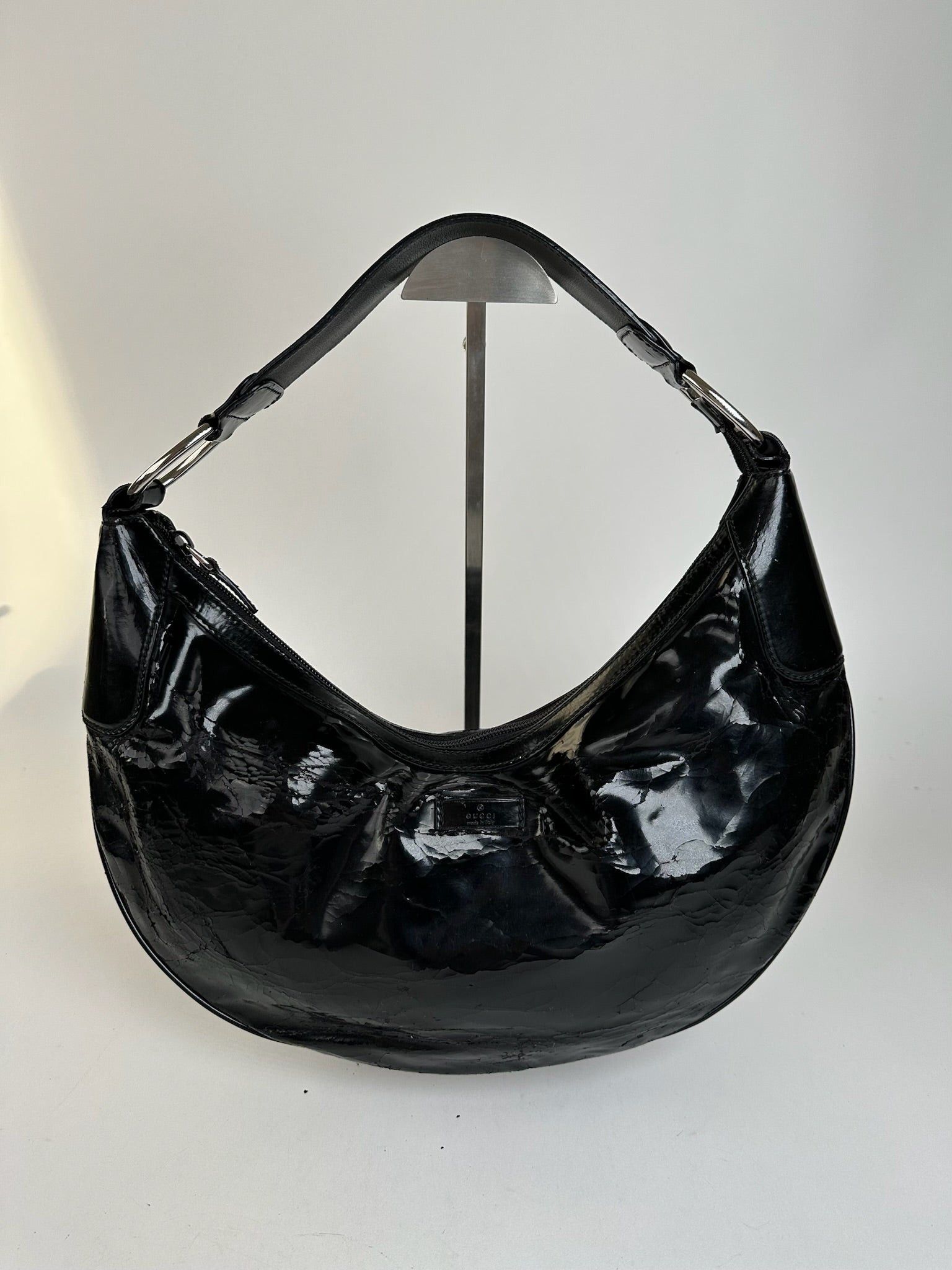 Gucci Vintage Patent Leather Bag Black Size ONE SIZE - 8 Thumbnail