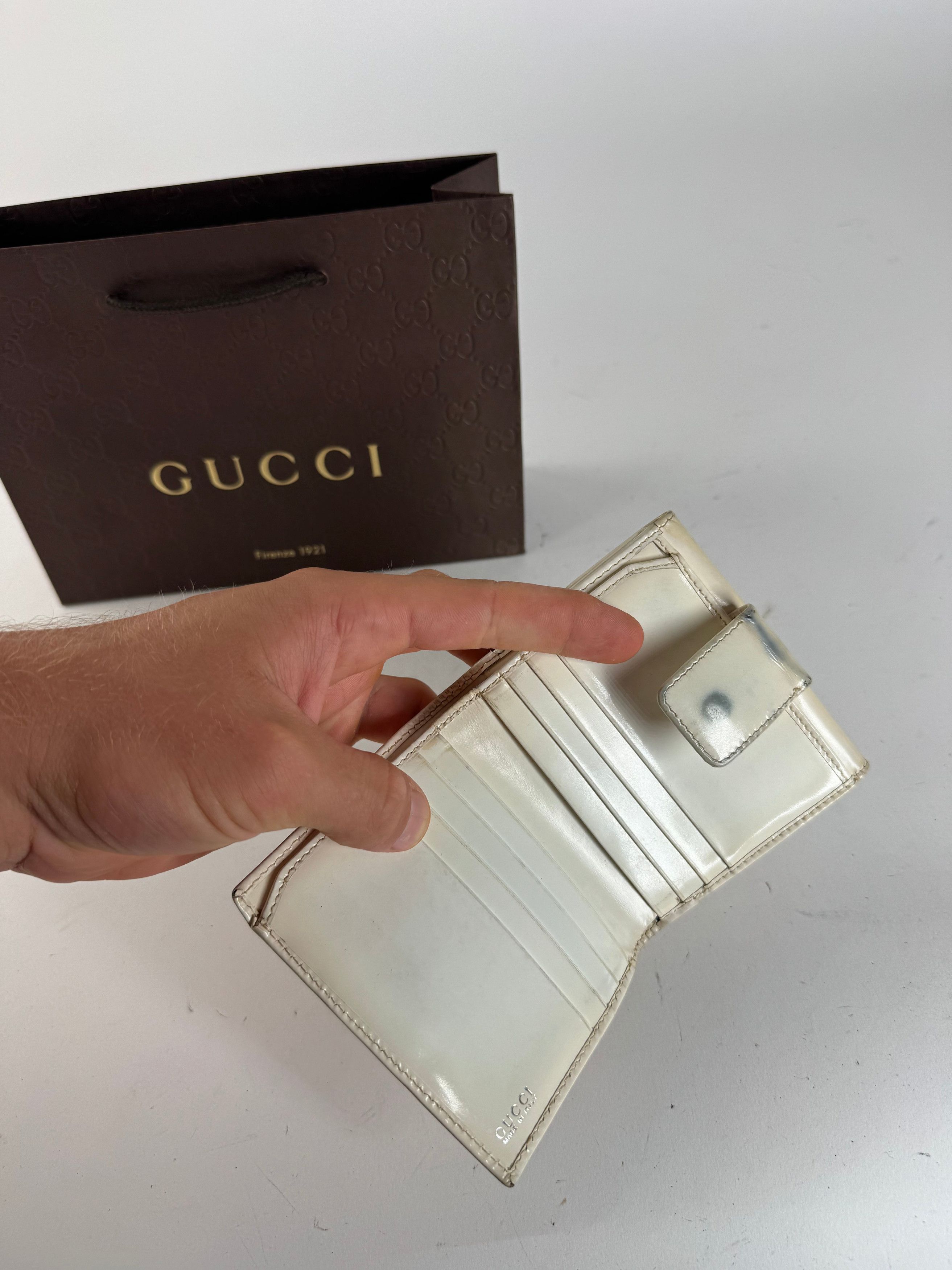 Gucci Vintage Patent Leather wallet white Size ONE SIZE - 8 Thumbnail