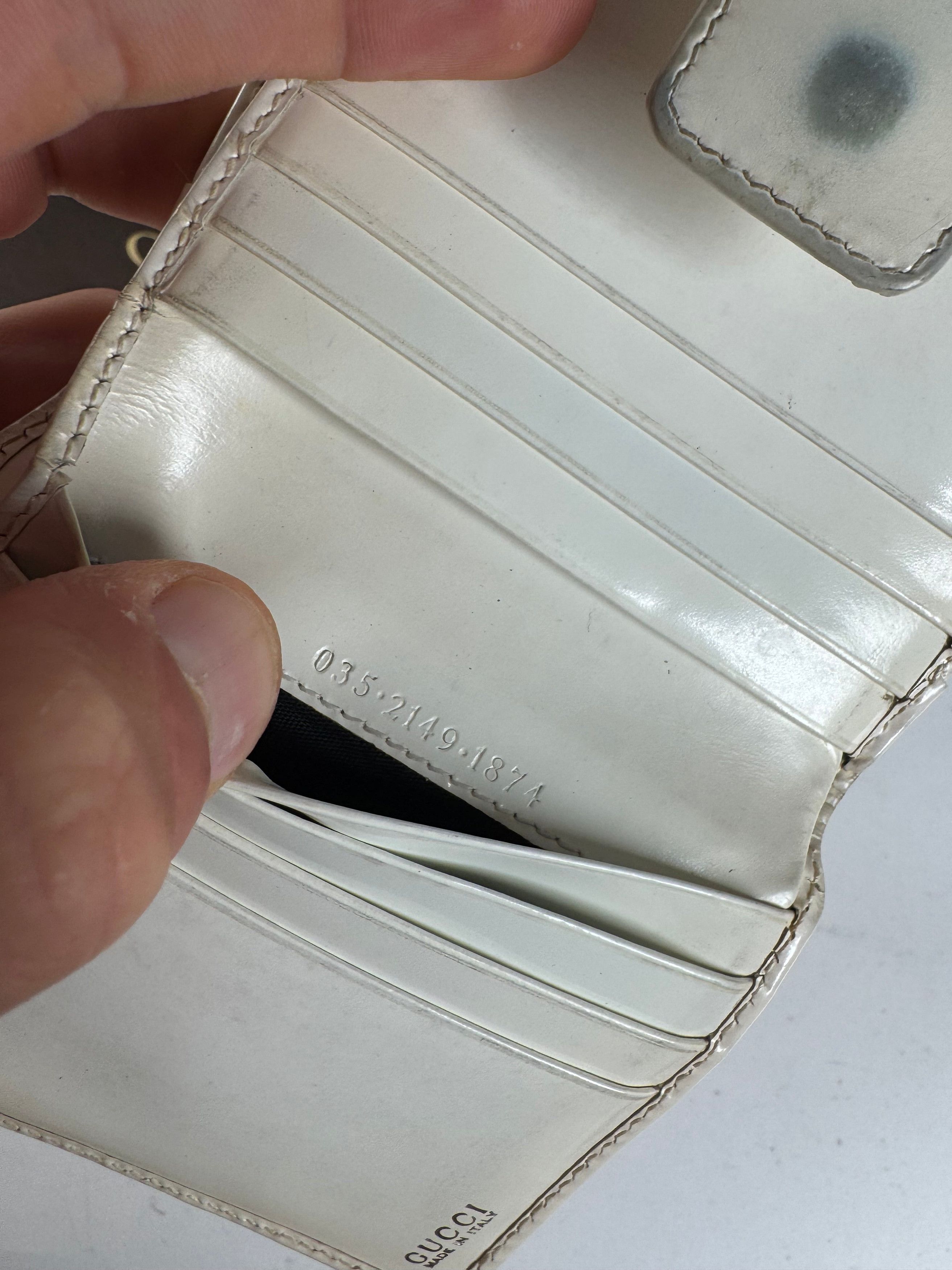 Gucci Vintage Patent Leather wallet white Size ONE SIZE - 10 Thumbnail