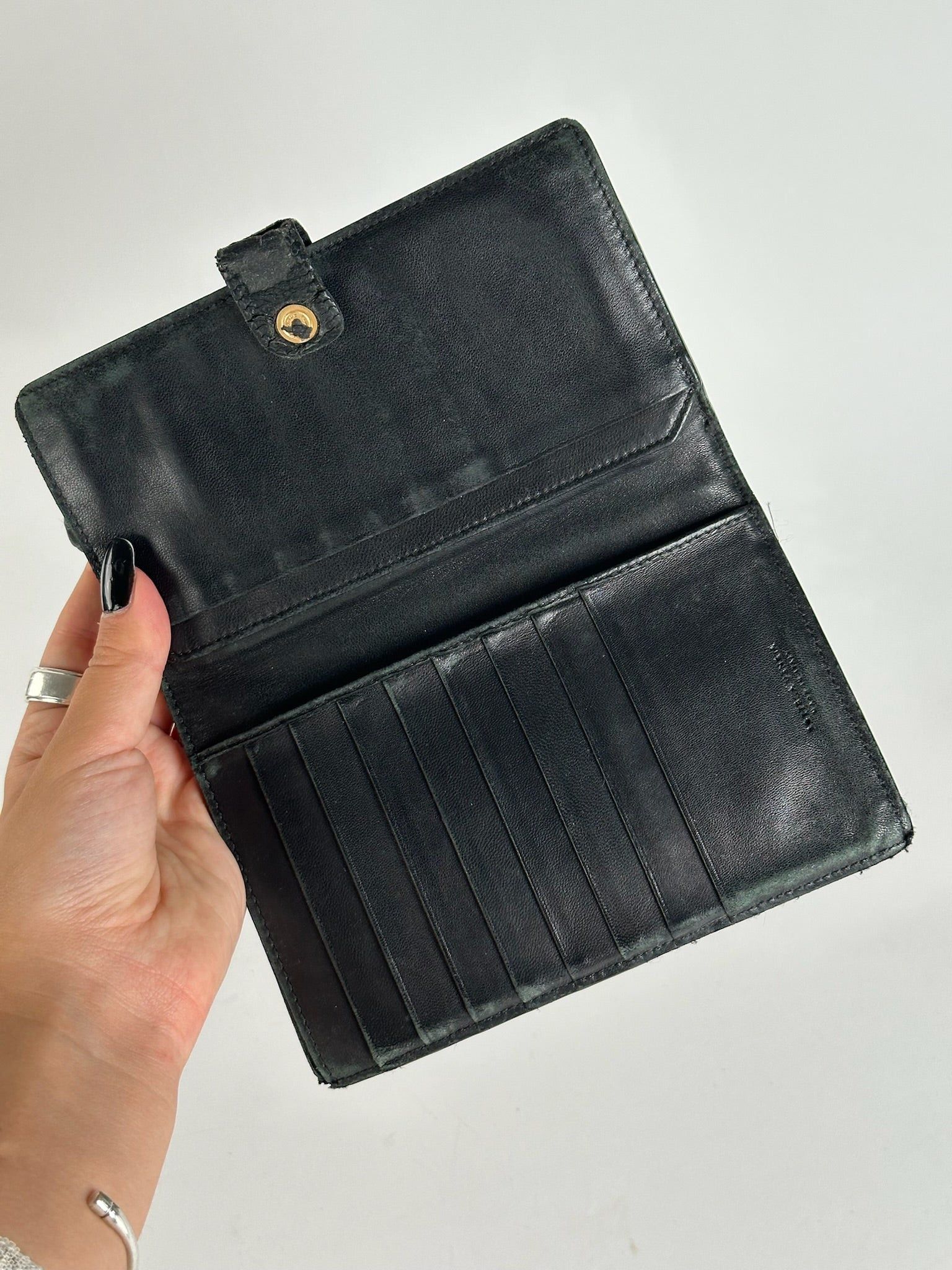 Bottega Veneta Vintage Leather wallet brown black Size ONE SIZE - 7 Thumbnail