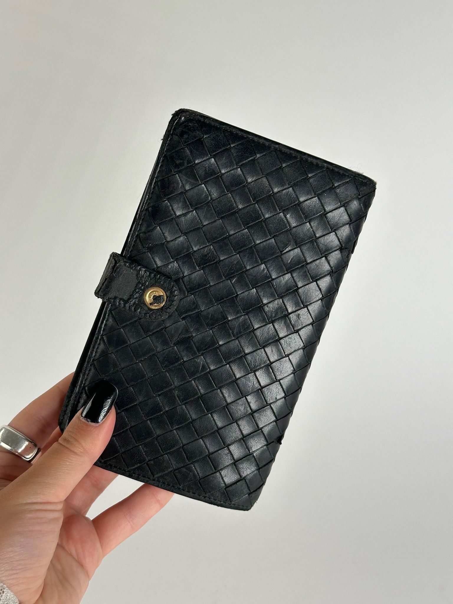 Bottega Veneta Vintage Leather wallet brown black Size ONE SIZE - 5 Thumbnail