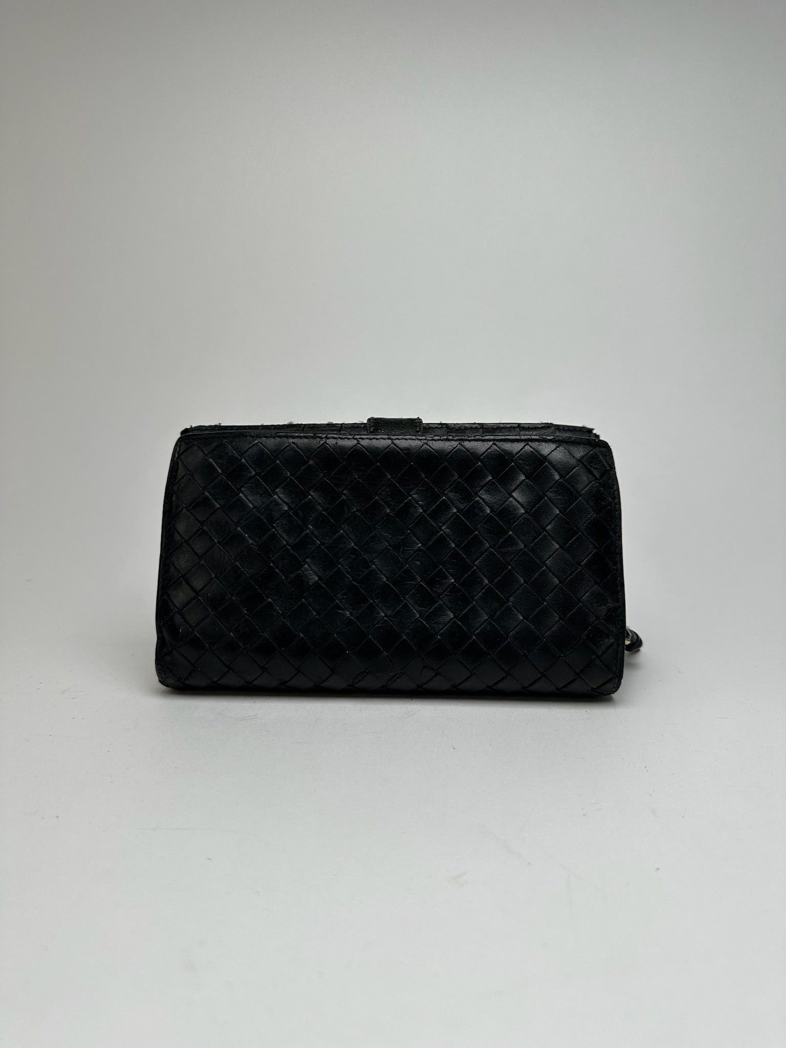 Bottega Veneta Vintage Leather wallet brown black Size ONE SIZE - 2 Thumbnail