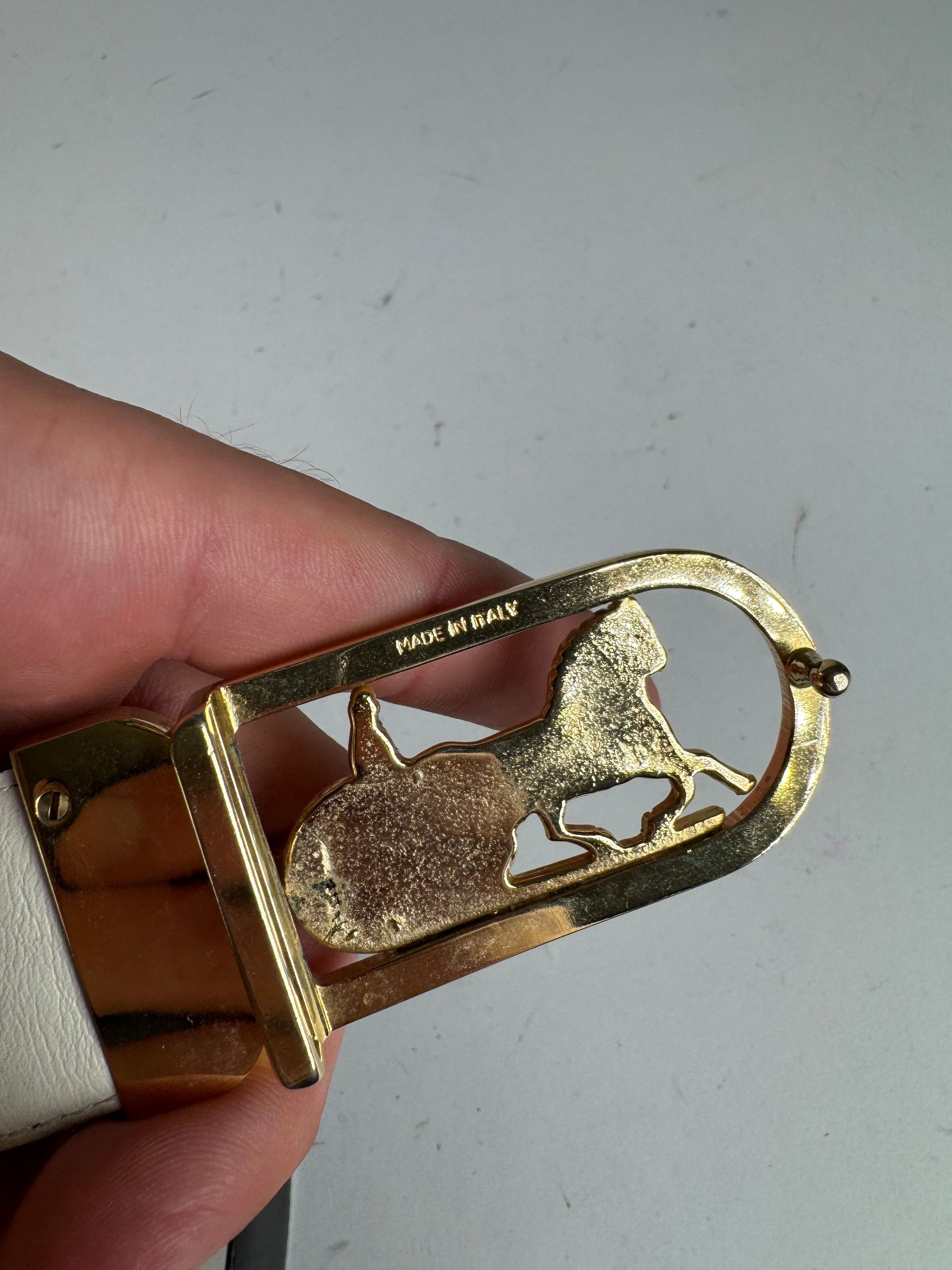 Celine Vintage Leather Belt Black Size ONE SIZE - 4 Thumbnail