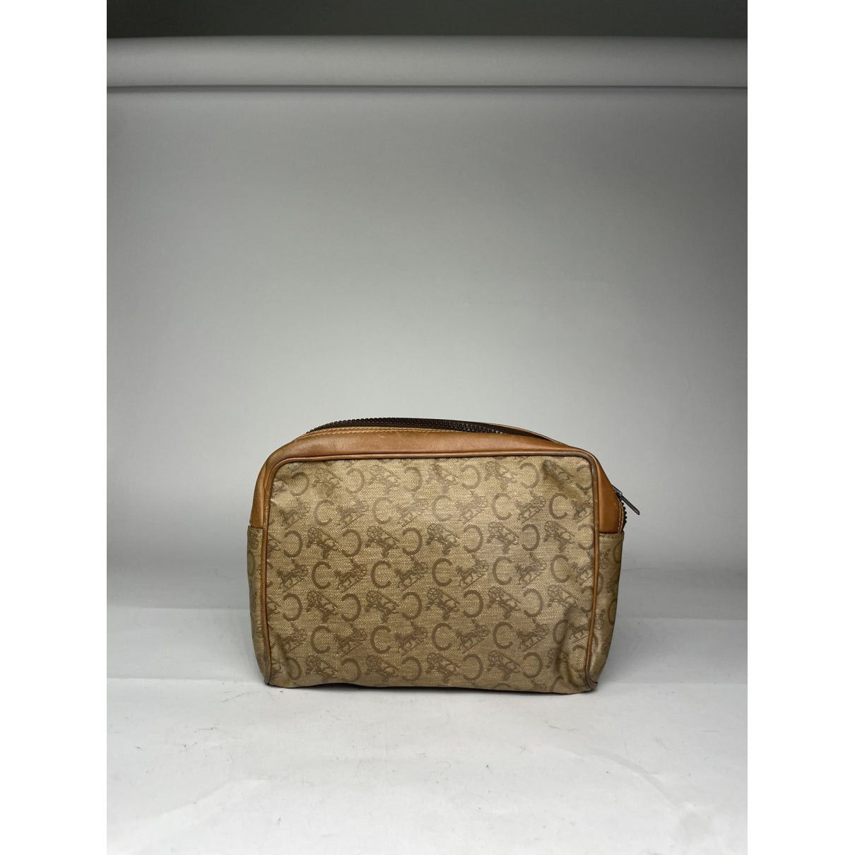 Celine Triomphe Vintage Brown Leather Clutch Bag Size ONE SIZE - 3 Thumbnail