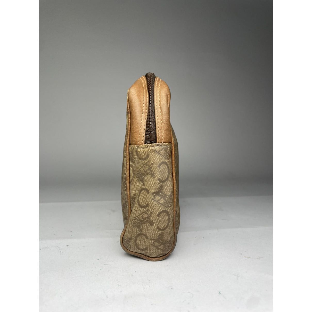 Celine Triomphe Vintage Brown Leather Clutch Bag Size ONE SIZE - 4 Thumbnail