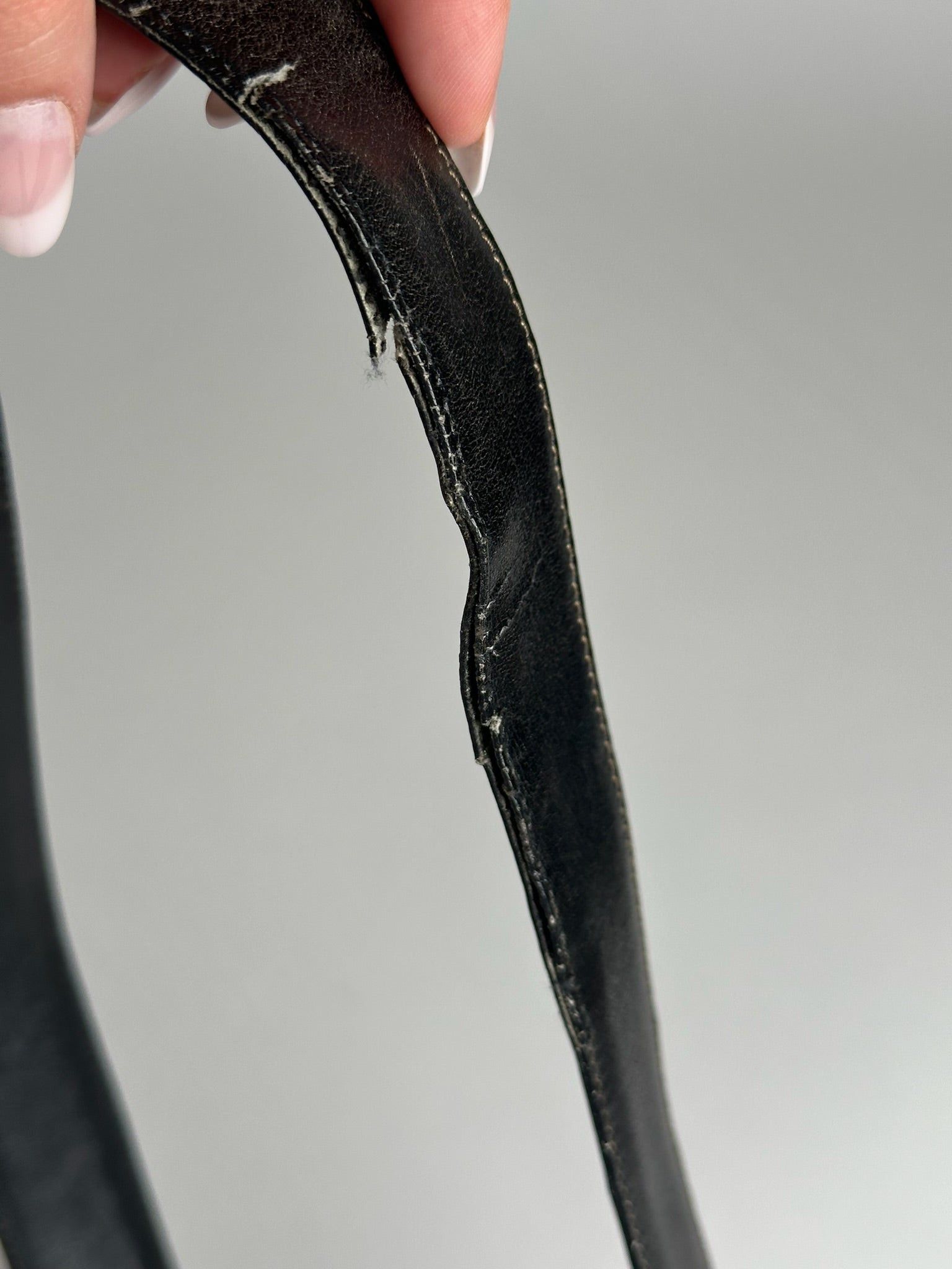 Celine Vintage Paris Leather belt black Size ONE SIZE - 7 Thumbnail