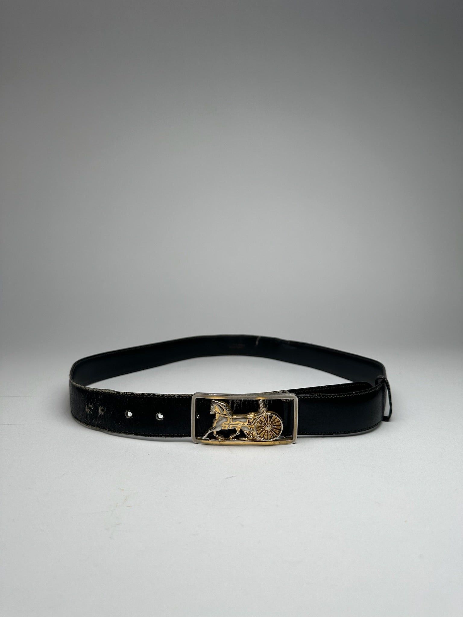 Celine Vintage Paris Leather belt black Size ONE SIZE - 11 Thumbnail