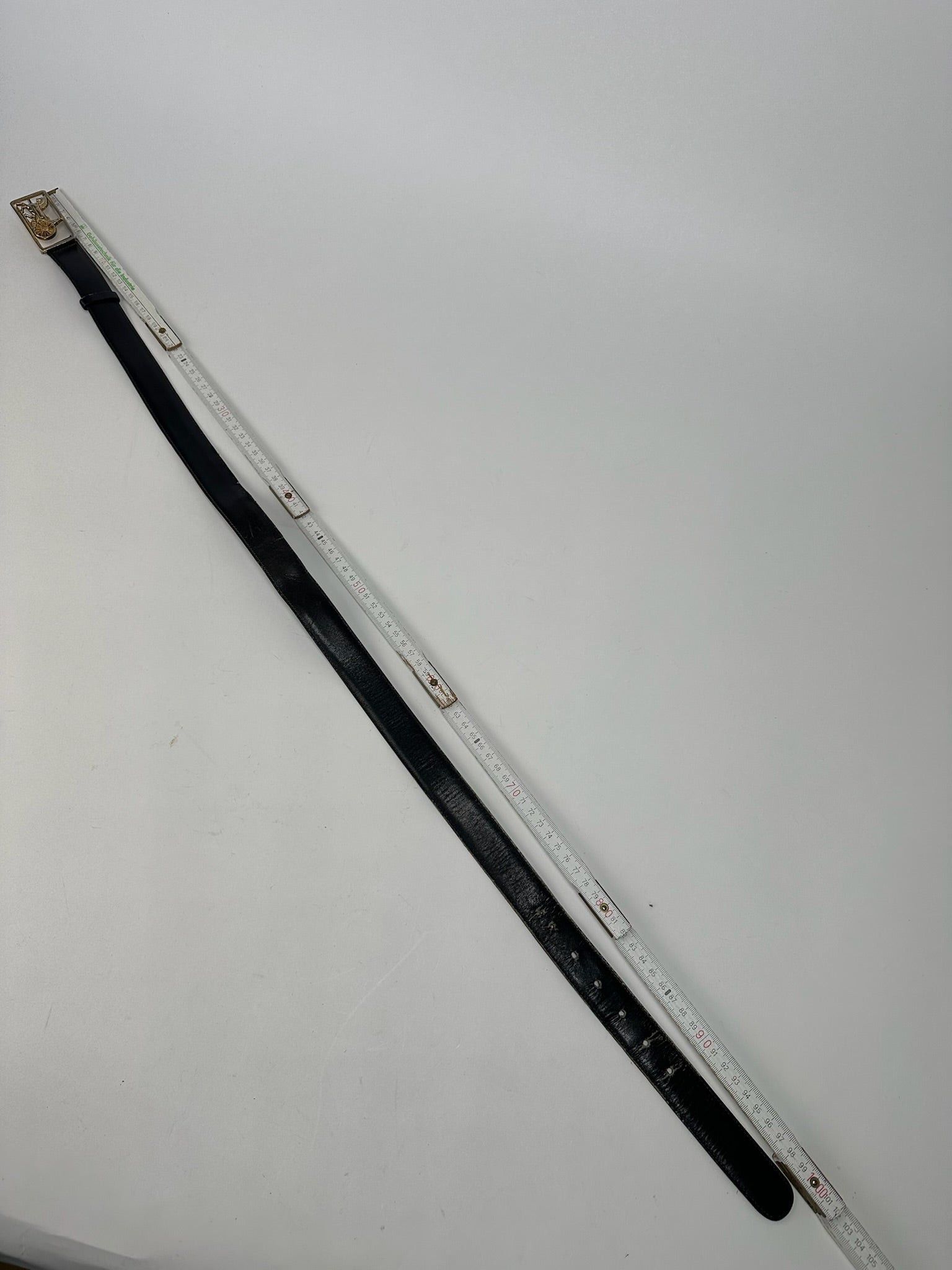 Celine Vintage Paris Leather belt black Size ONE SIZE - 3 Thumbnail