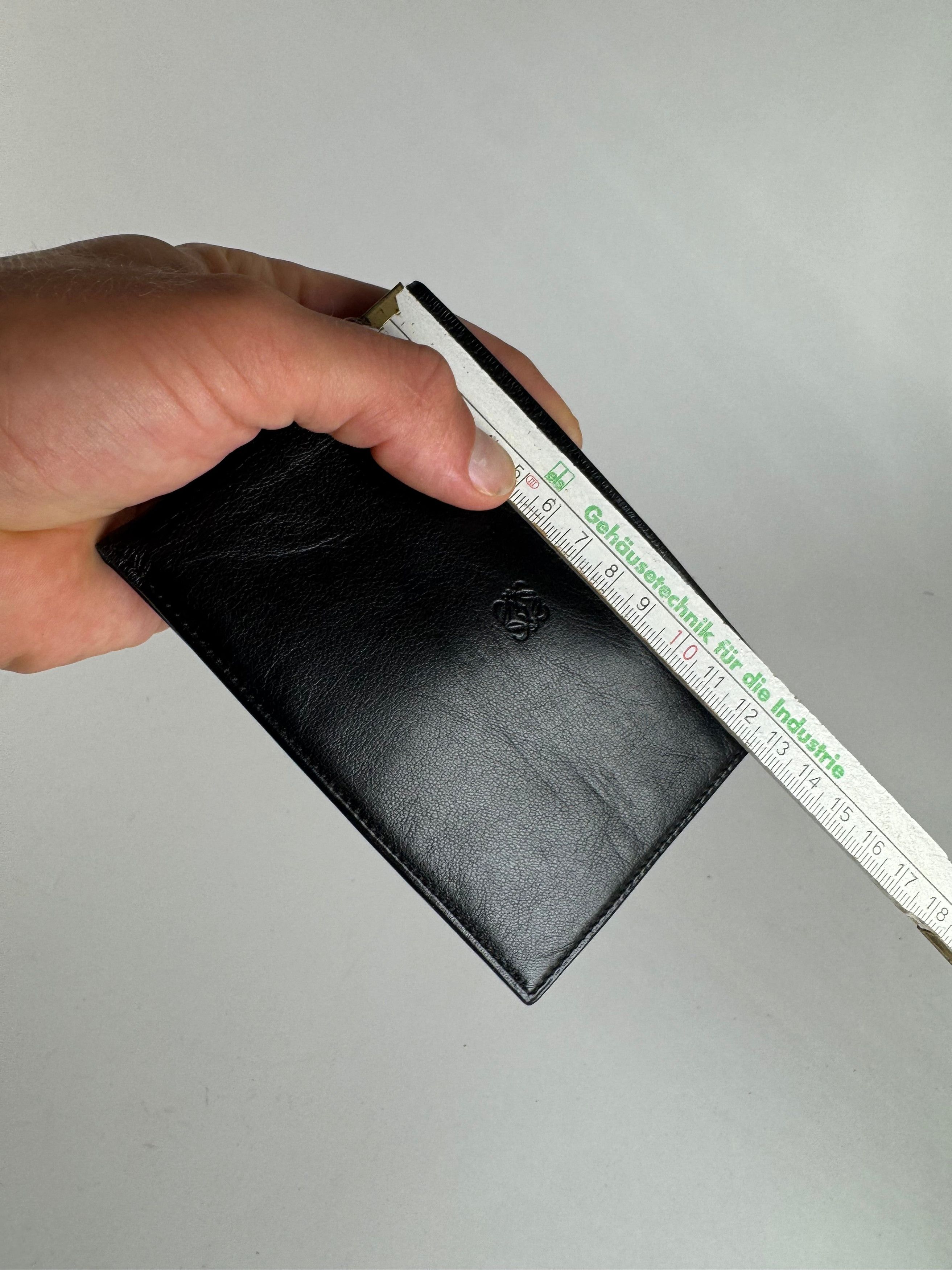 Loewe Vintage Madrid Flapable leather wallet black Size ONE SIZE - 10 Thumbnail