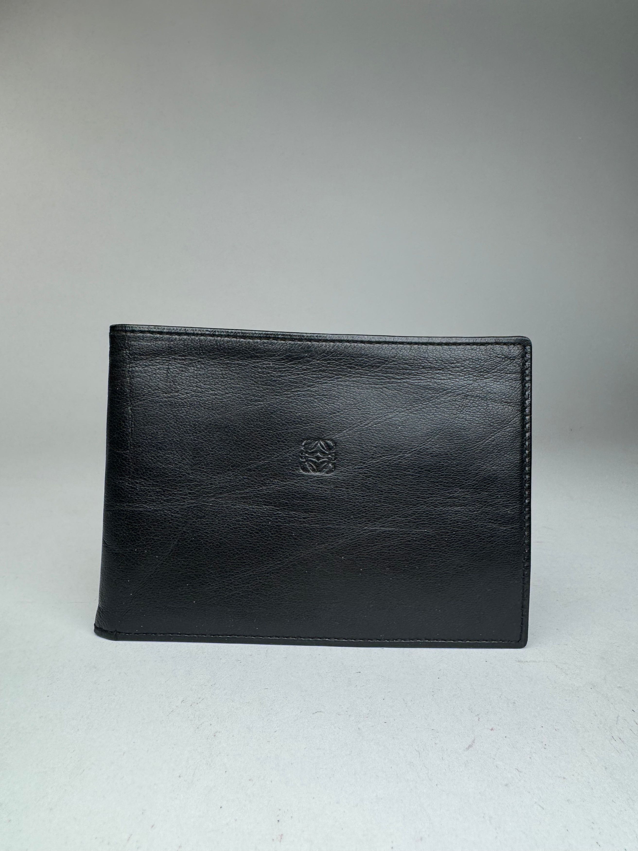 Loewe Vintage Madrid Flapable leather wallet black Size ONE SIZE - 12 Thumbnail
