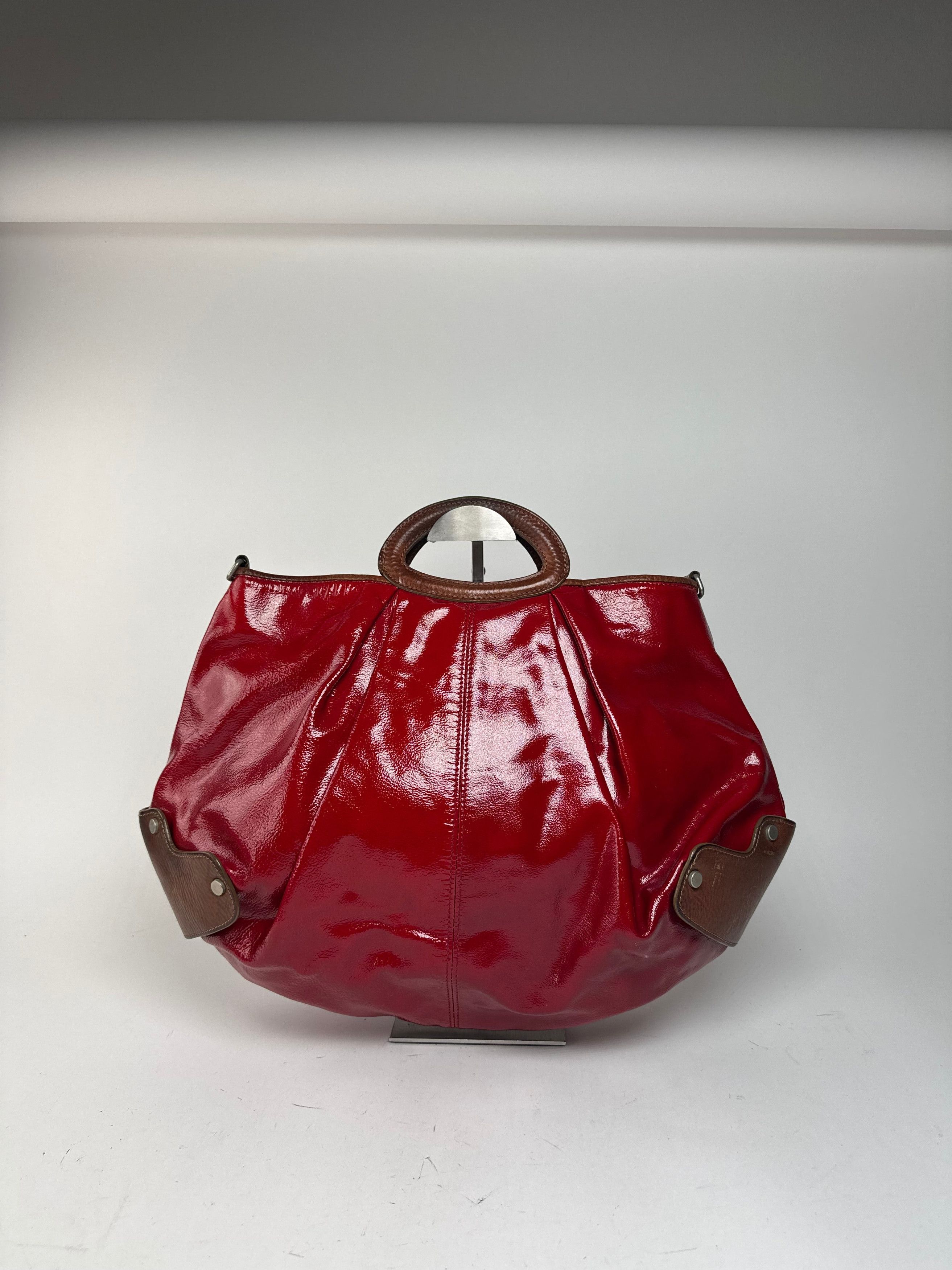 Marni Vintage Patent Leather Bag red Brown Size ONE SIZE - 9 Thumbnail