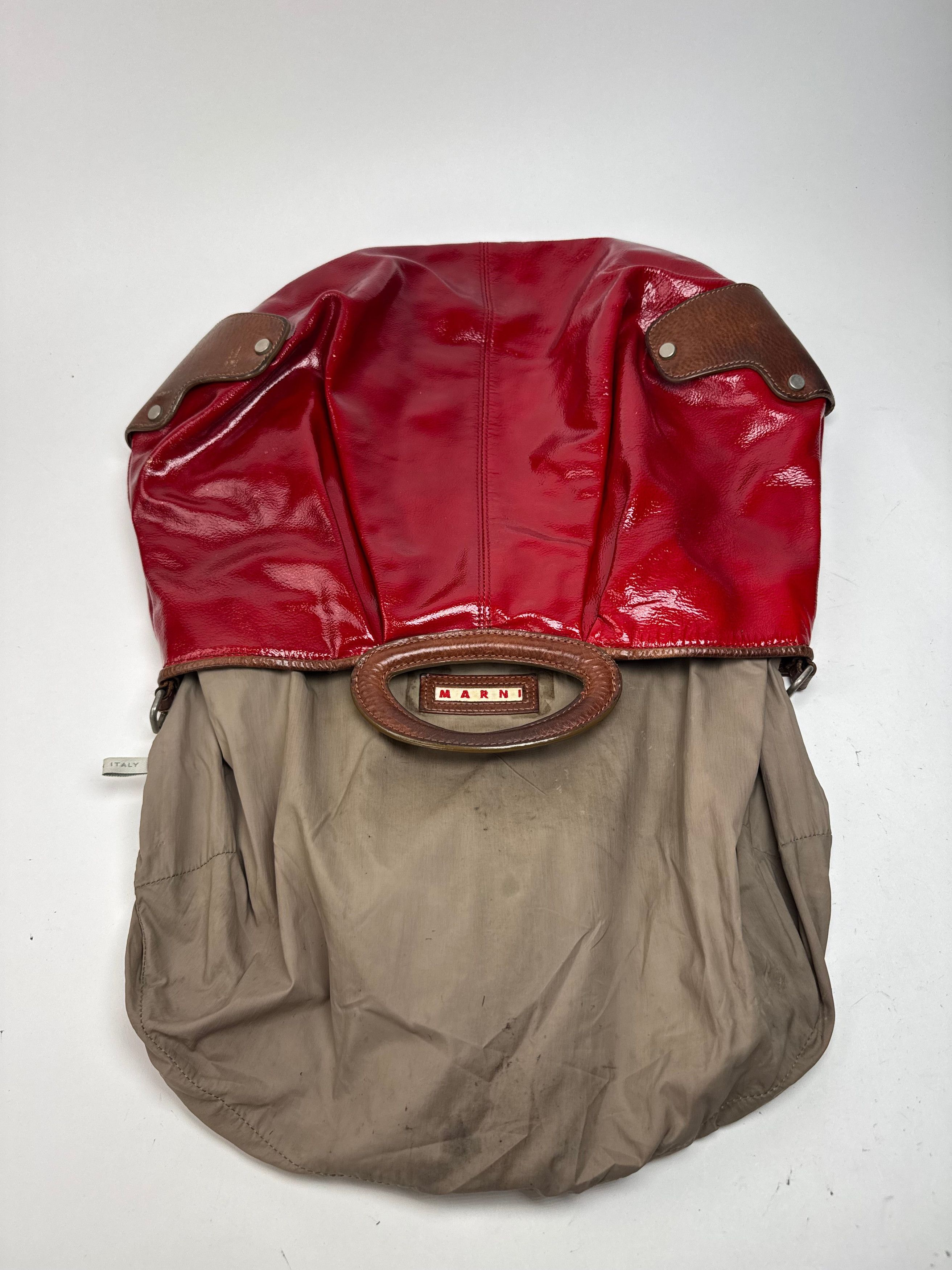 Marni Vintage Patent Leather Bag red Brown Size ONE SIZE - 4 Thumbnail