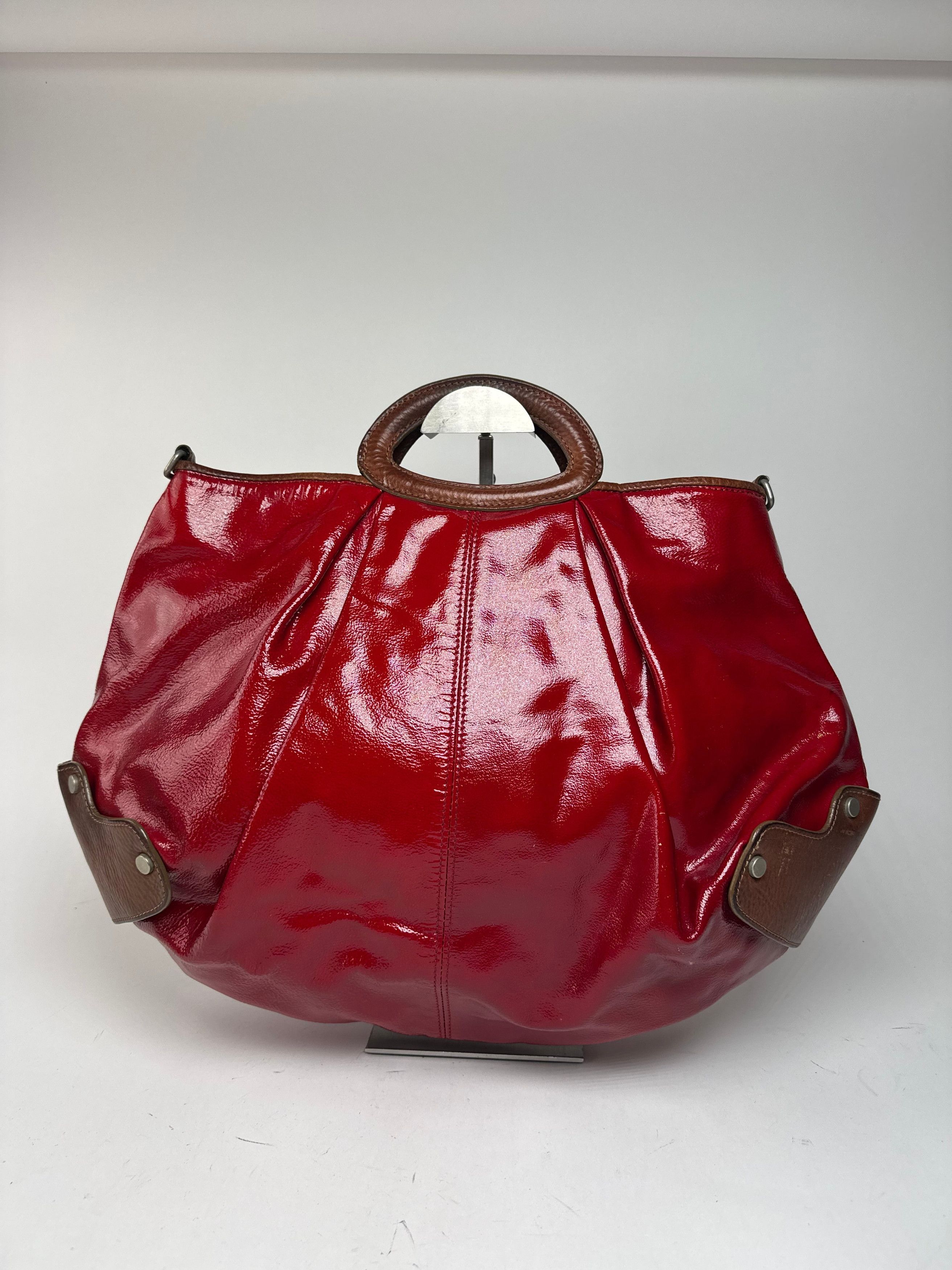 Marni Vintage Patent Leather Bag red Brown Size ONE SIZE - 3 Thumbnail