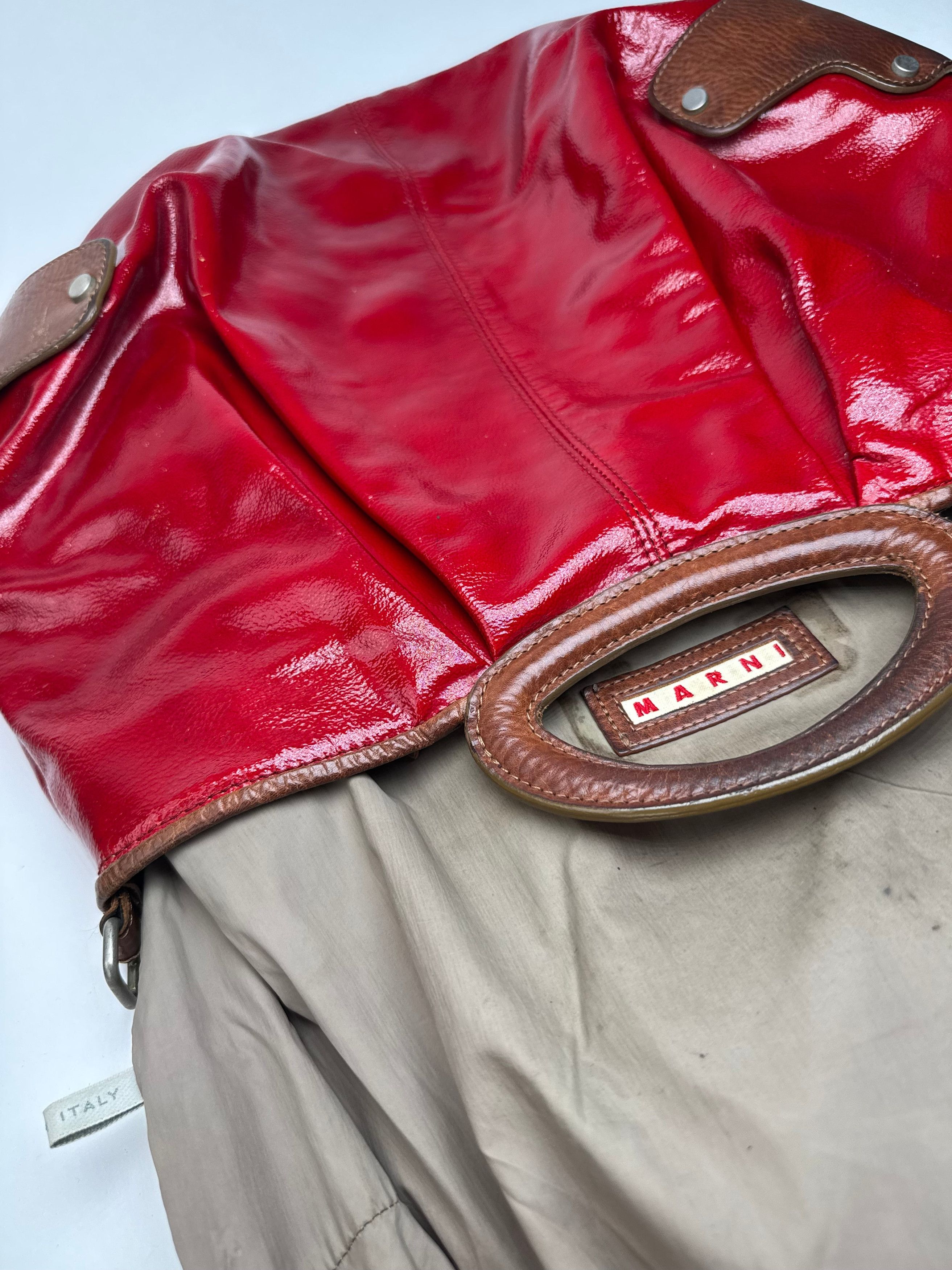 Marni Vintage Patent Leather Bag red Brown Size ONE SIZE - 5 Thumbnail