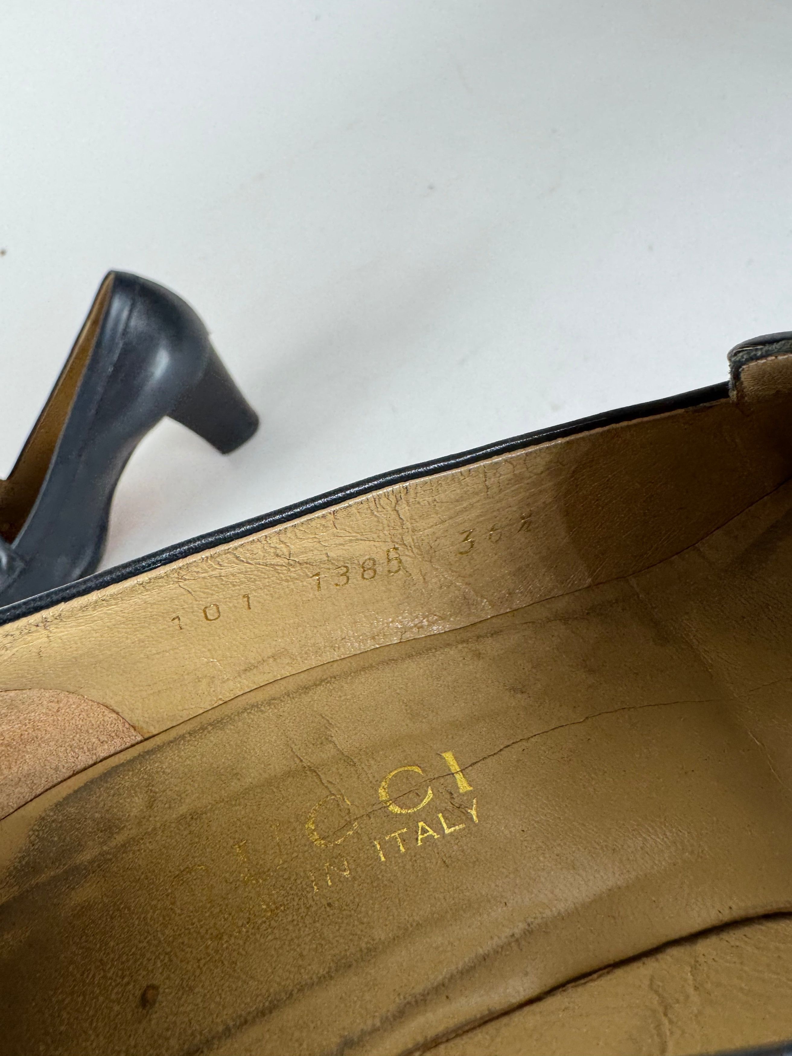 Gucci Vintage Horsebit Patent Leather Pumps 36,5 Size US 6 / IT 36 - 8 Thumbnail