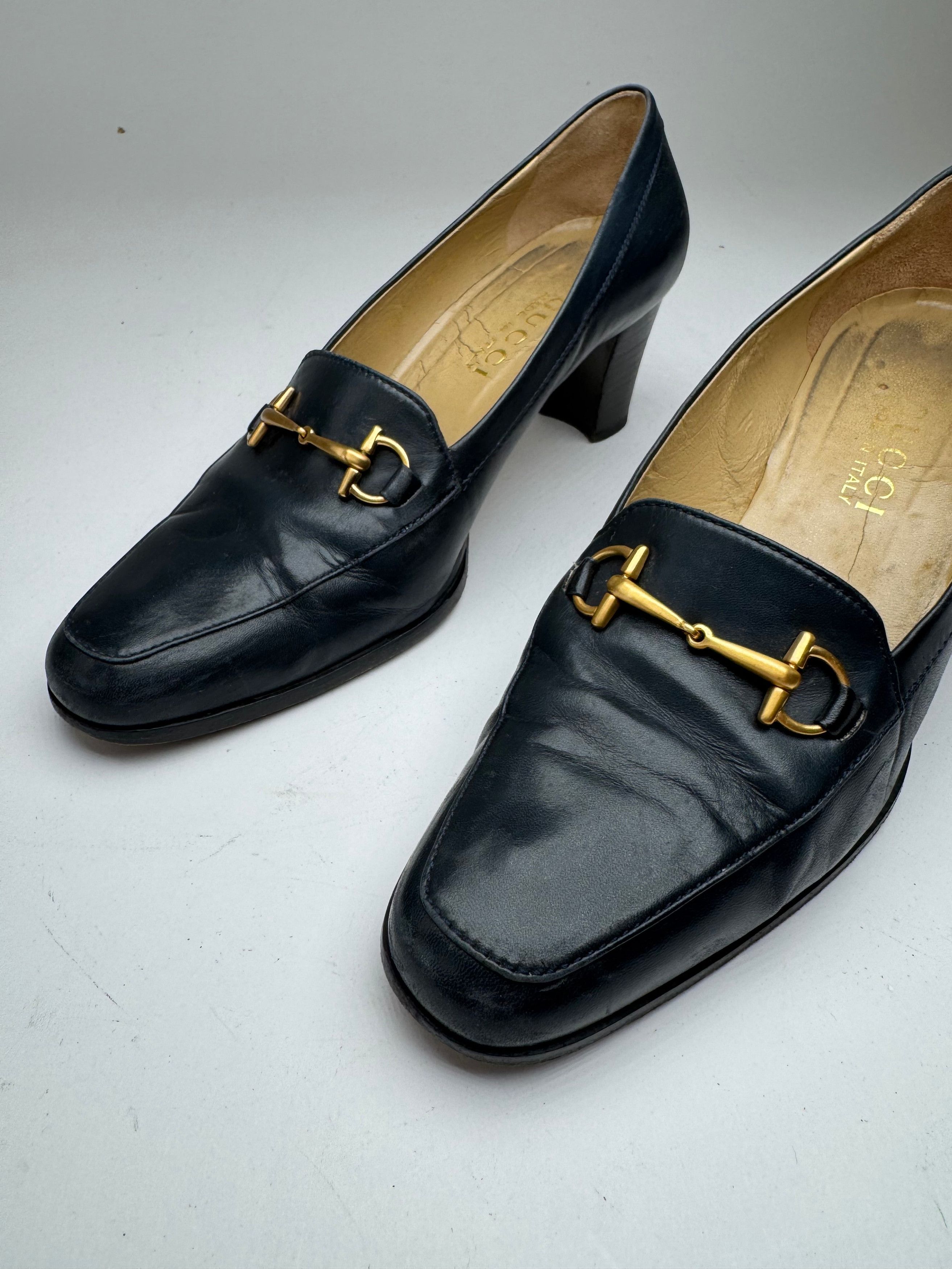 Gucci Vintage Horsebit Patent Leather Pumps 36,5 Size US 6 / IT 36 - 12 Thumbnail