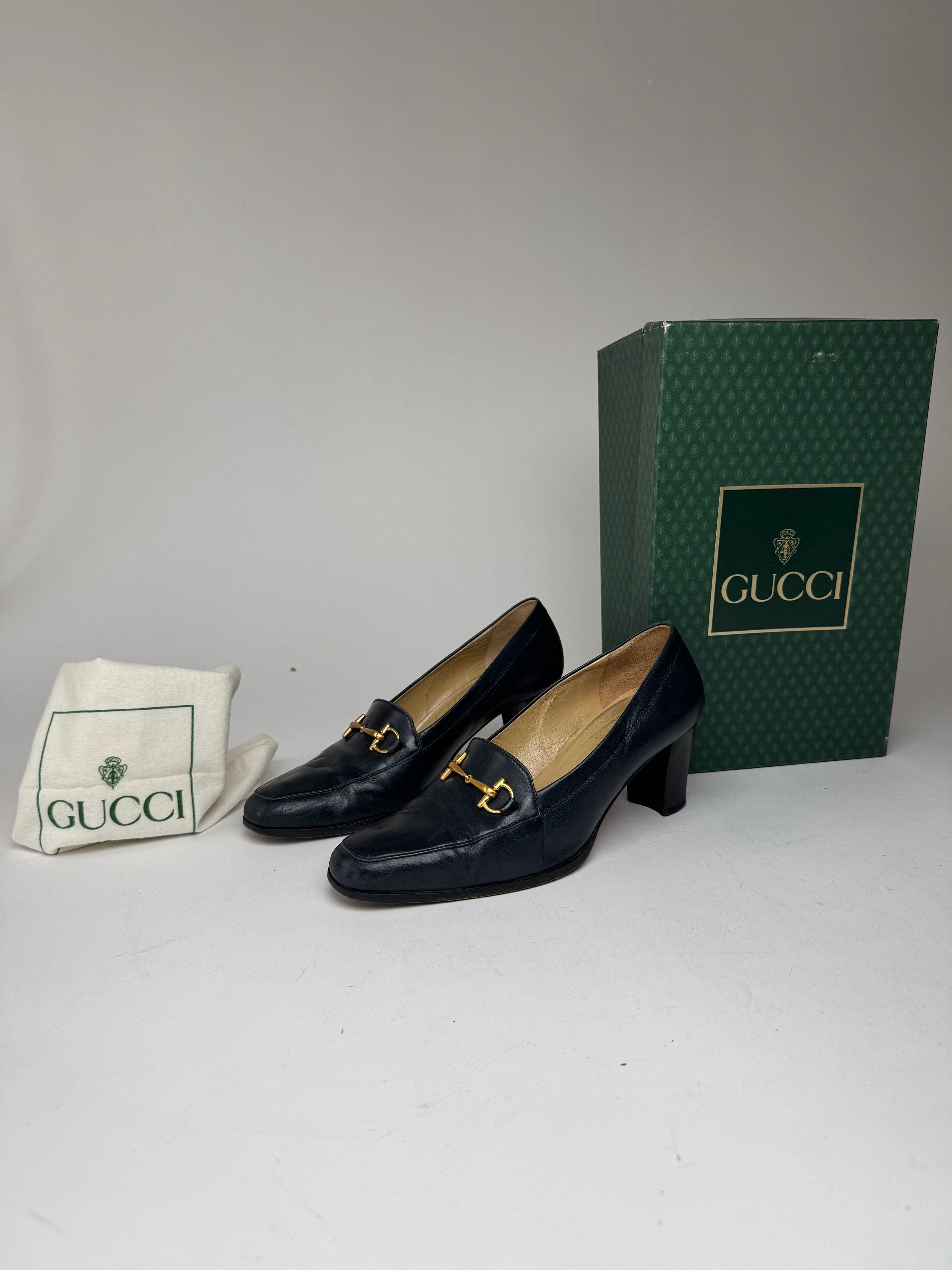 Gucci Vintage Horsebit Patent Leather Pumps 36,5 Size US 6 / IT 36 - 4 Thumbnail