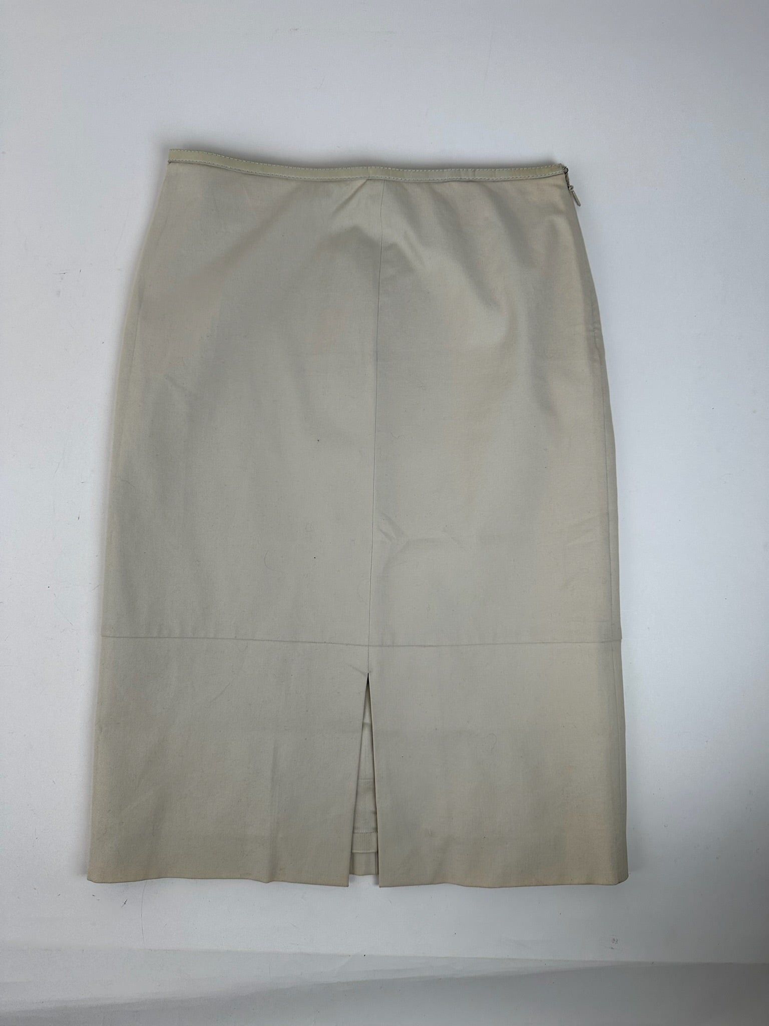 Gucci Vintage Canvas Skirt Beige 40/L Size 30" / US 8 / IT 44 - 2 Thumbnail