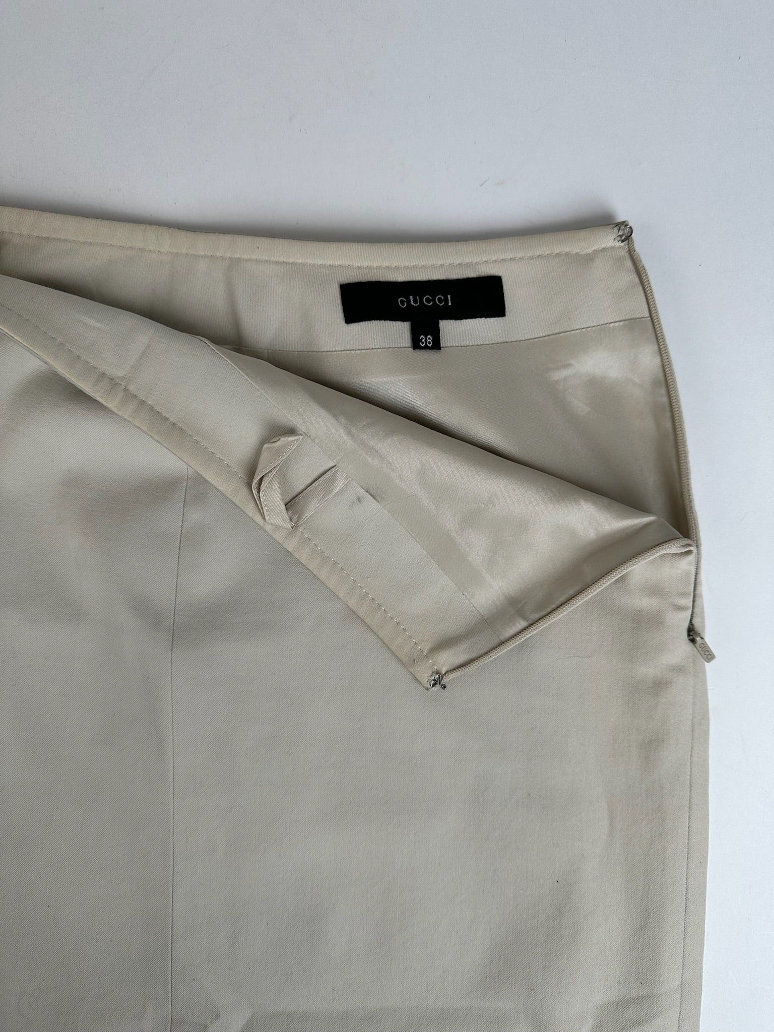 Gucci Vintage Canvas Skirt Beige 40/L Size 30" / US 8 / IT 44 - 5 Thumbnail