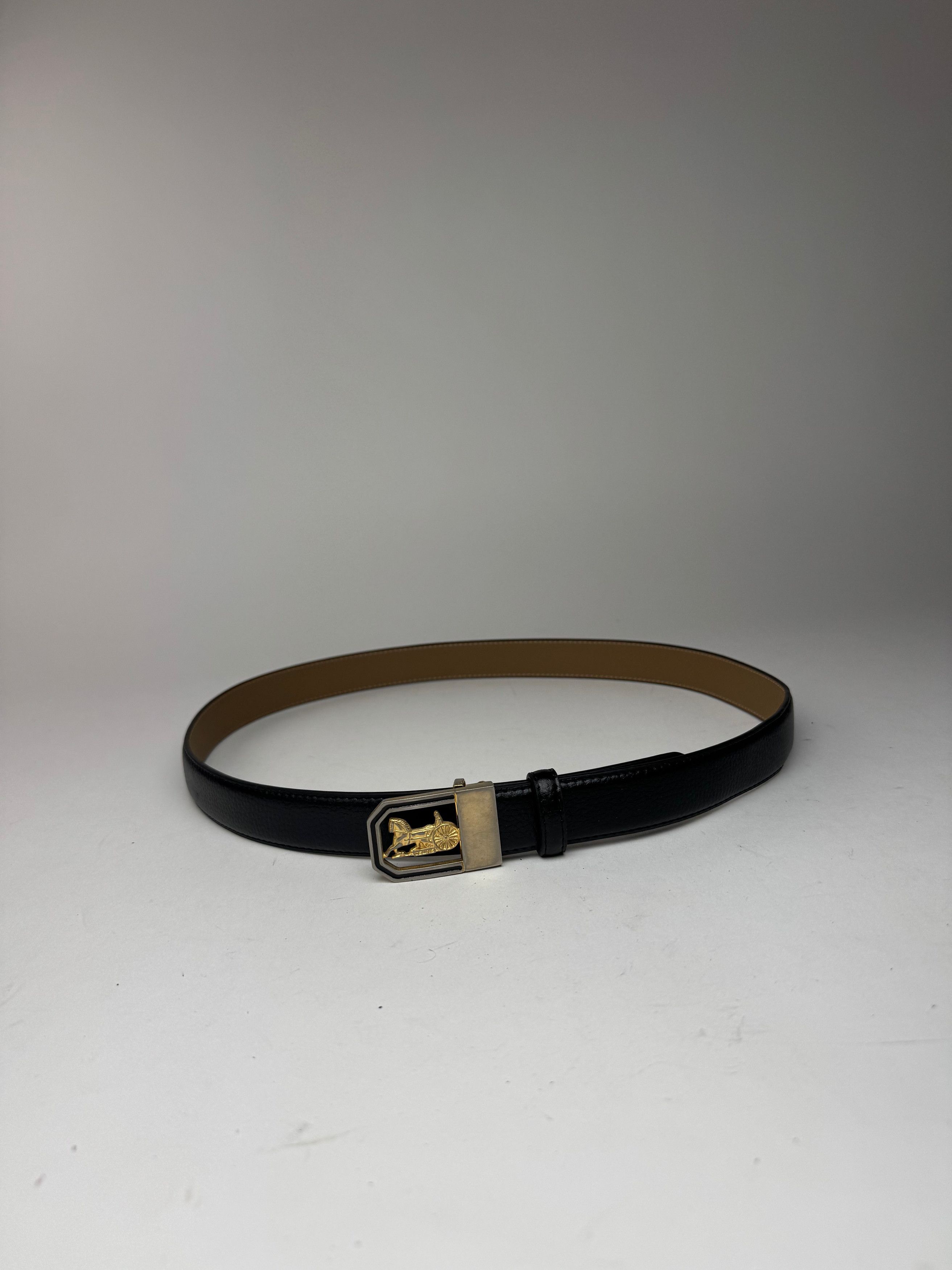 Celine Vintage Leather belt black Size ONE SIZE - 11 Thumbnail