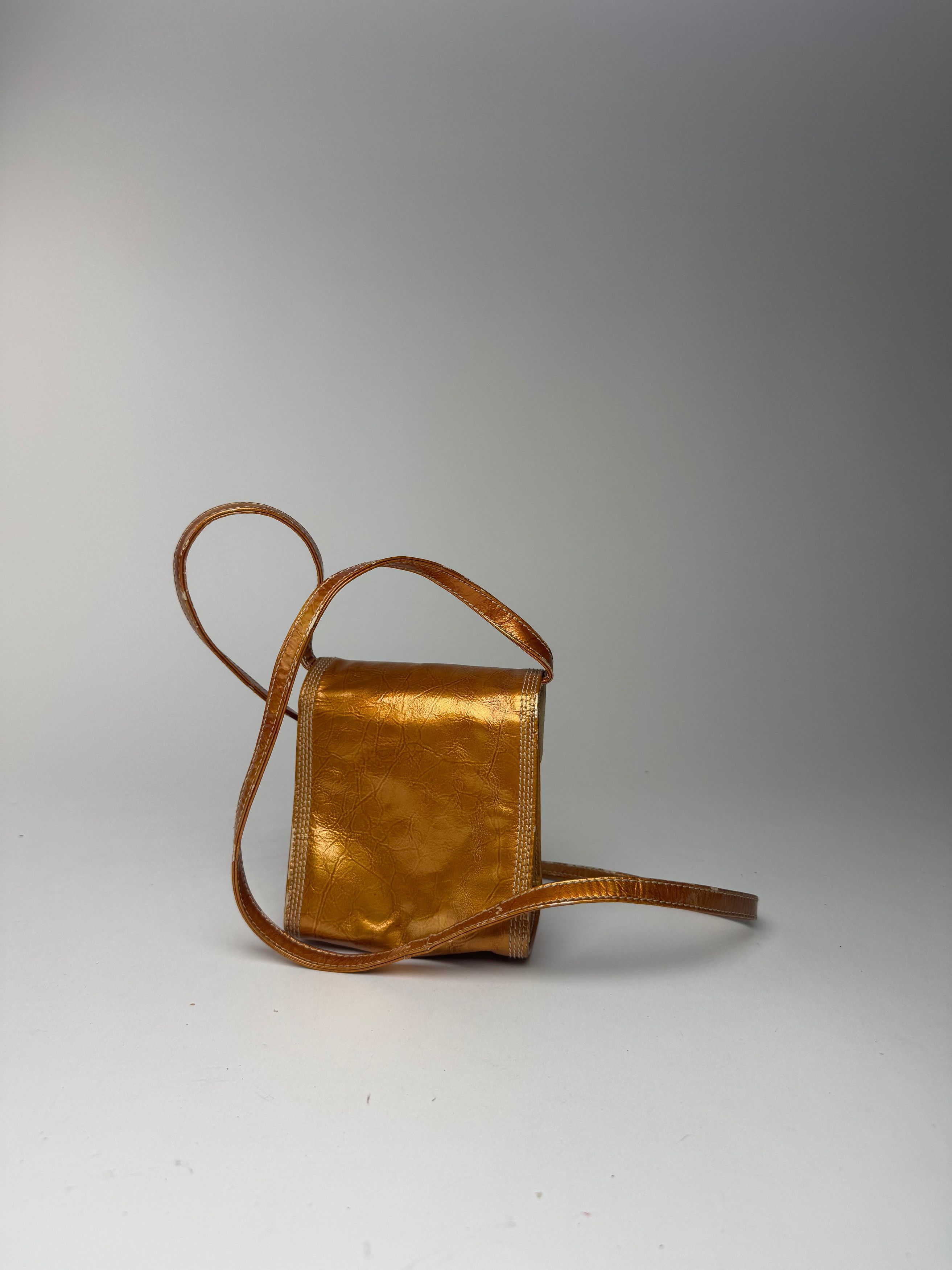 Loewe Vintage Madrid Patent Leather Bag orange golden Size ONE SIZE - 13 Thumbnail