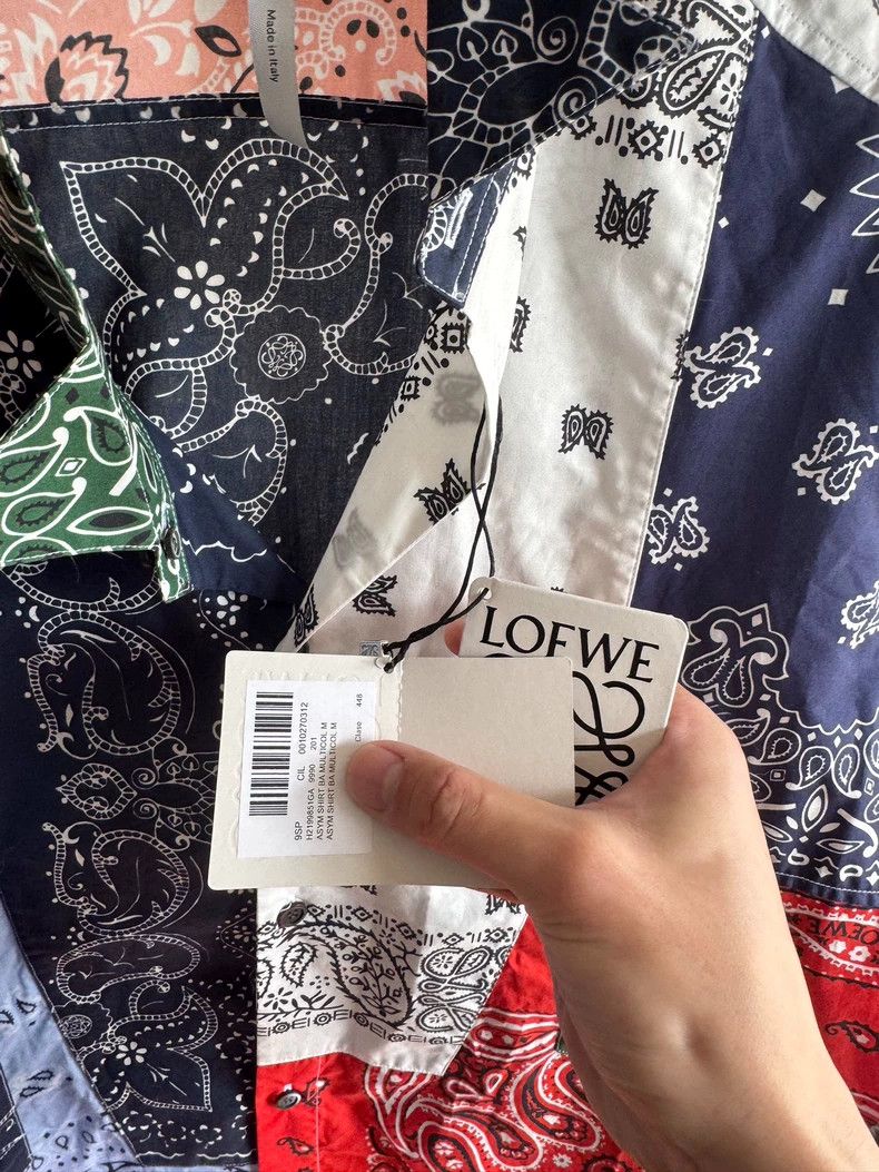 Loewe Loewe Bandana Asymmetric Patchwork Shirt - dmc Size US M / EU 48-50 / 2 - 4 Thumbnail