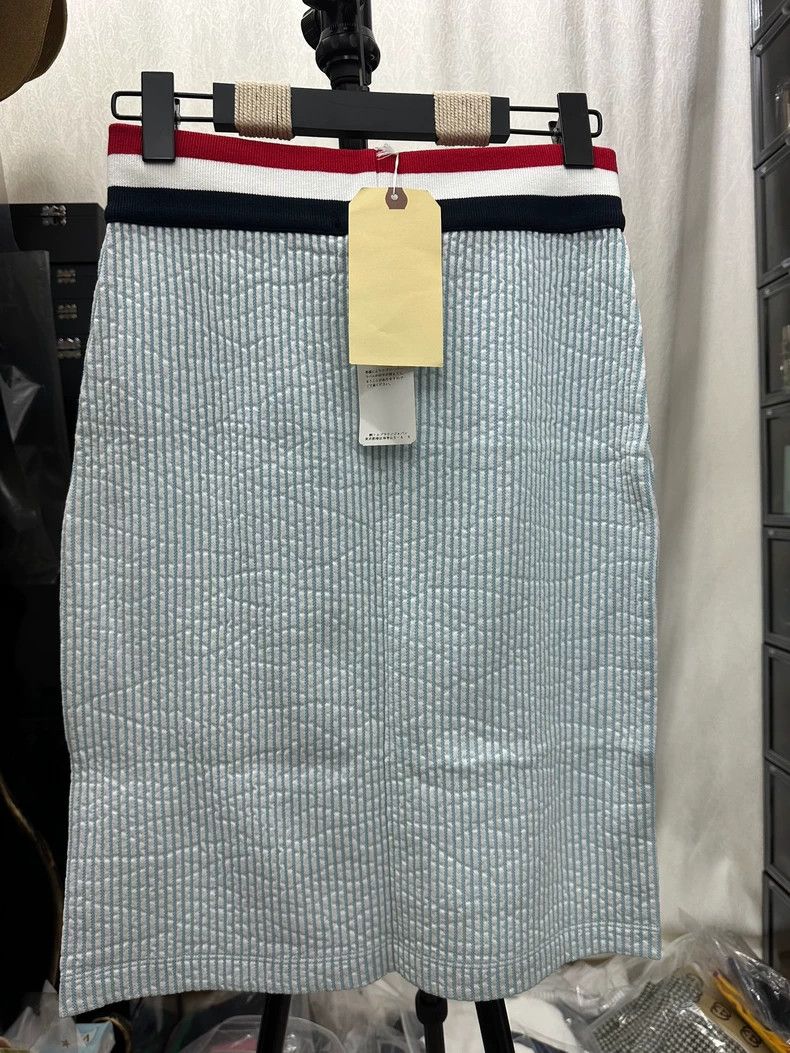 Thom Browne Thom Browne White Blue Stripe Mini Skirt - dmc Size US 38 / EU 54 - 2 Thumbnail