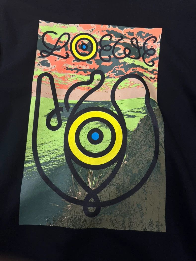 Loewe Loewe Graffiti Print Black Hoodie - dmc Size US M / EU 48-50 / 2 - 2 Thumbnail
