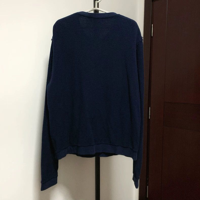 Loewe Loewe Blue Knit Sweatshirt with Leather Accents - dmc Size US XL / EU 56 / 4 - 4 Thumbnail