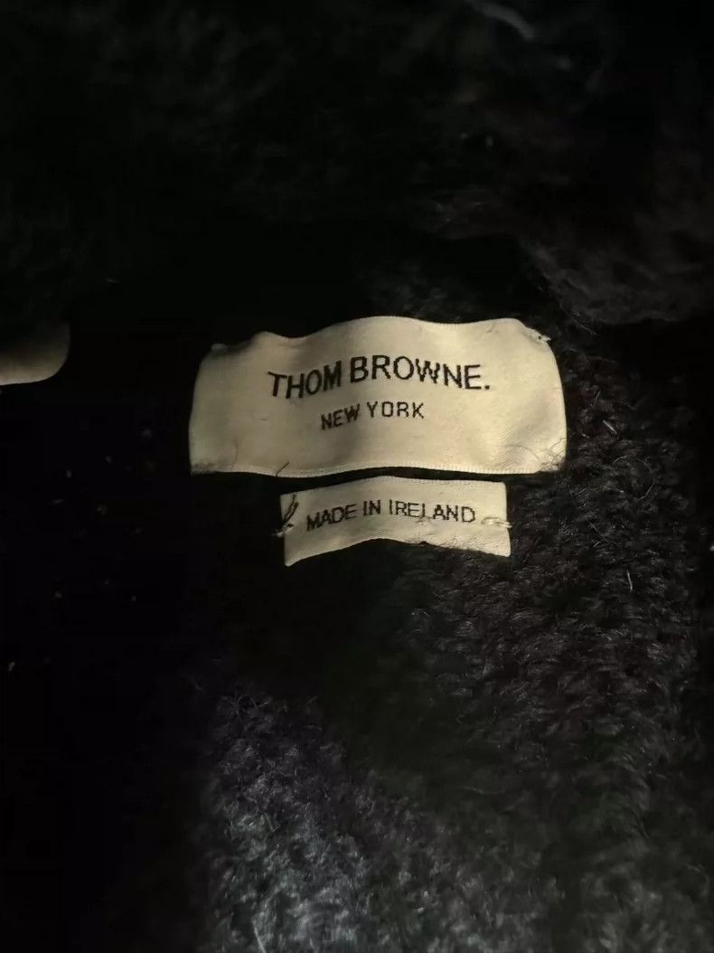 Thom Browne Thom Browne Pure Wool Cable Knit Beanie - dmc Size ONE SIZE - 3 Thumbnail