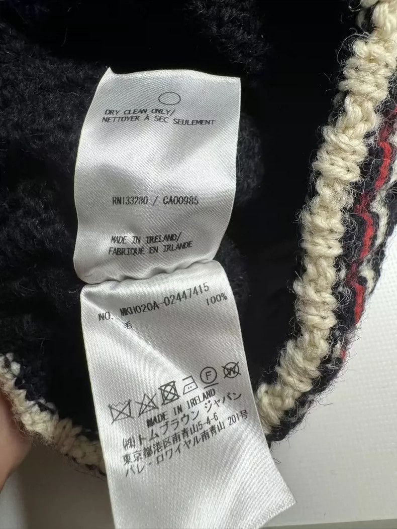 Thom Browne Thom Browne Pure Wool Cable Knit Beanie - dmc Size ONE SIZE - 5 Thumbnail