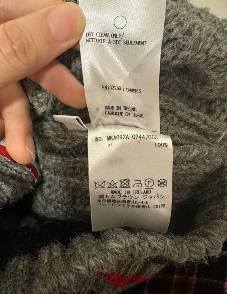 Thom Browne Thom Browne Gray Cable Knit Wool Sweater - dmc Size US M / EU 48-50 / 2 - 5 Thumbnail