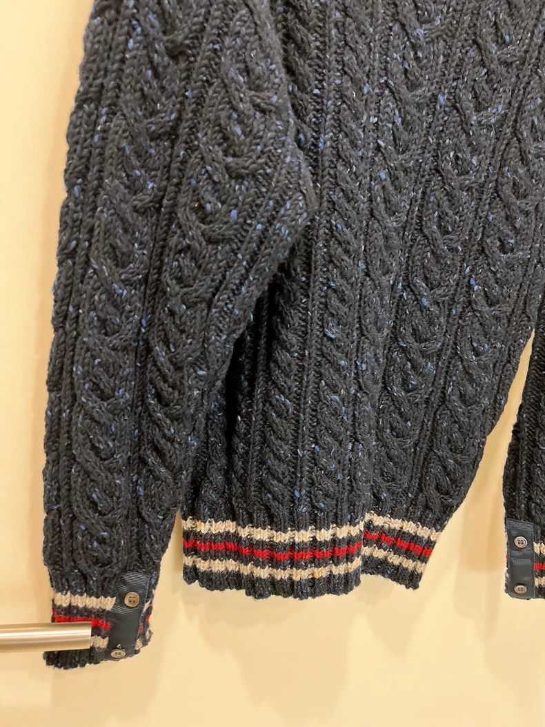 Thom Browne Thom Browne Navy Cable Knit Sweater - dmc Size US XS / EU 42 / 0 - 6 Thumbnail