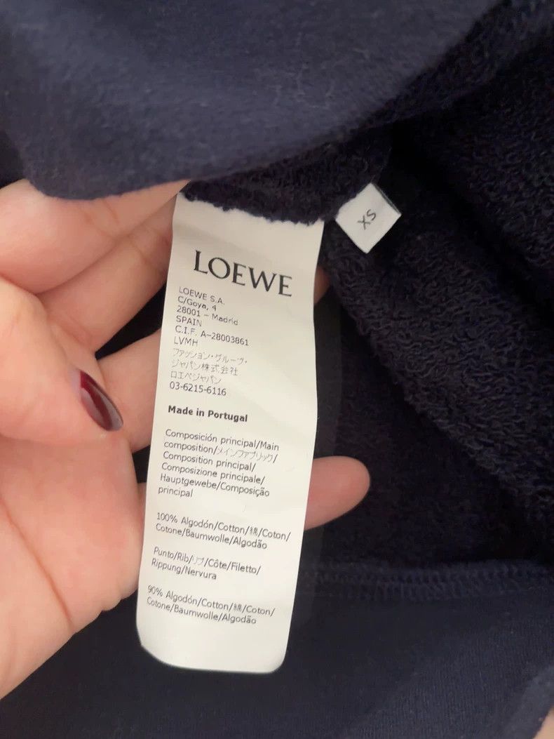 Loewe Loewe Mid-Length Navy Hoodie XS - dmc Size US XS / EU 42 / 0 - 3 Thumbnail