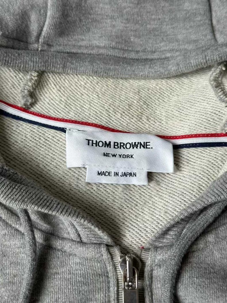 Thom Browne Thom Browne Gray Zip-Up Hoodie - dmc Size US M / EU 48-50 / 2 - 5 Thumbnail