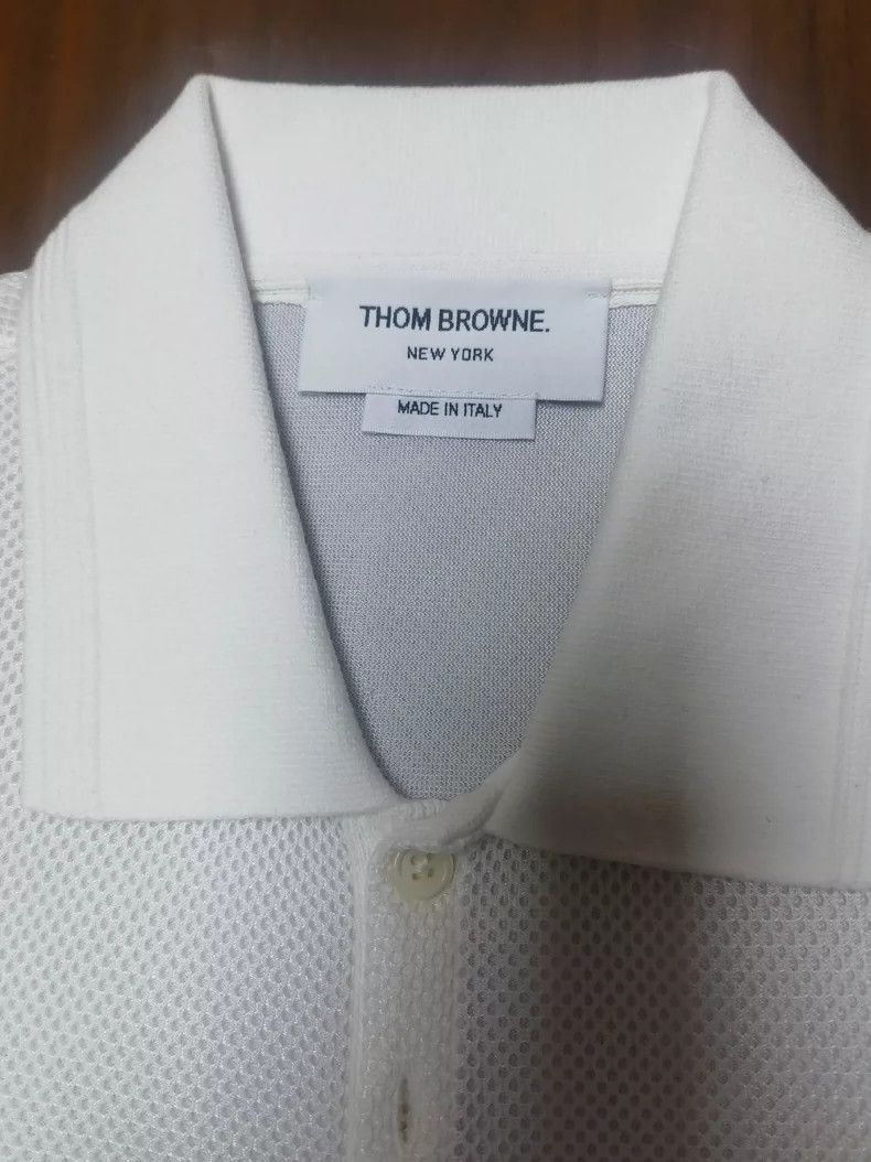 Thom Browne Thom Browne Tech Mesh Knit Polo Shirt - dmc Size US S / EU 44-46 / 1 - 4 Thumbnail