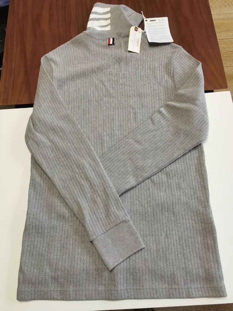 Thom Browne Thom Browne Gray Turtleneck Sweatshirt - dmc Size US L / EU 52-54 / 3 - 2 Thumbnail