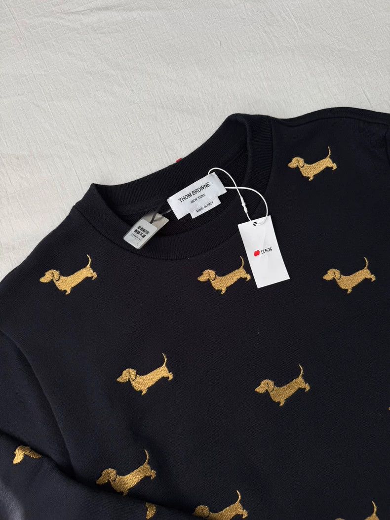 Thom Browne Thom Browne TB Gold Dog Embroidered Sweatshirt - dmc Size US M / EU 48-50 / 2 - 3 Thumbnail