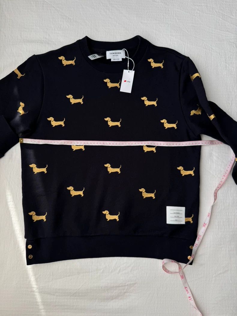 Thom Browne Thom Browne TB Gold Dog Embroidered Sweatshirt - dmc Size US M / EU 48-50 / 2 - 5 Thumbnail