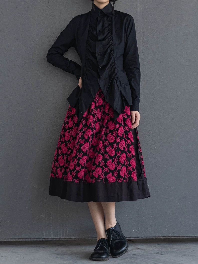 Comme des Garcons COMME des GARCONS Wool Flower Skirt - dmc Size US 28 / EU 44 - 2 Thumbnail